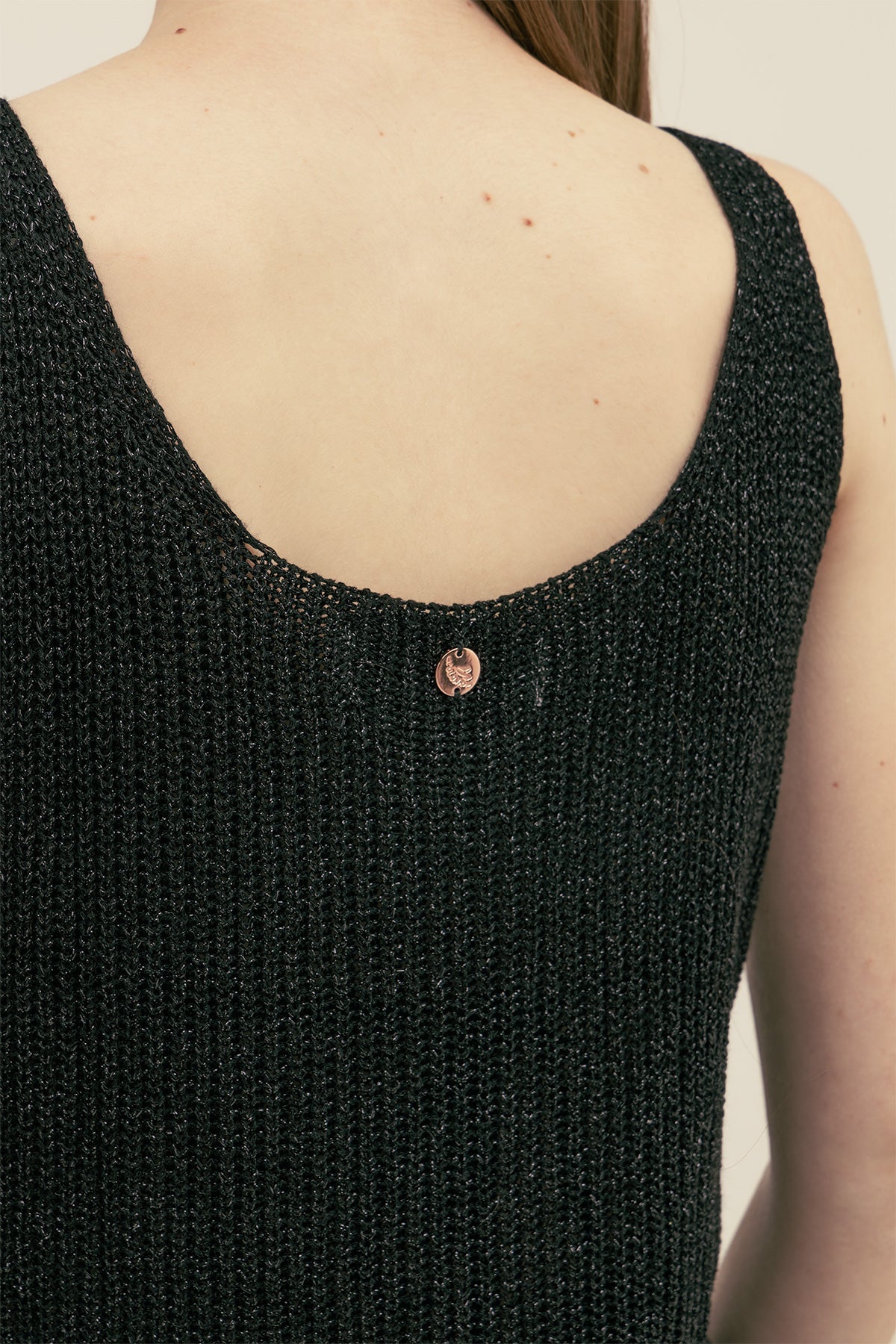 Top Tejido Eli Lurex Negro - Polonio