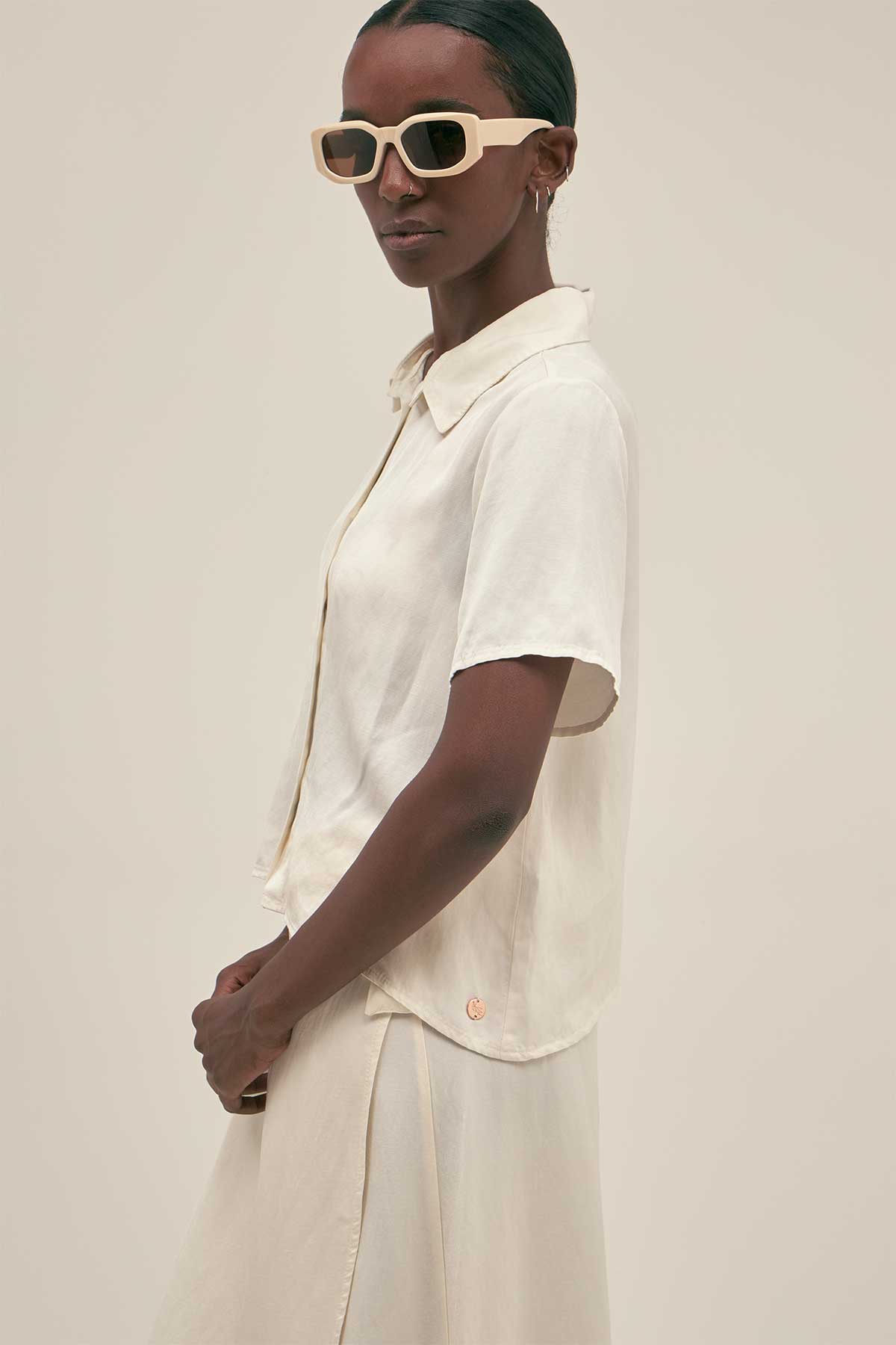 Falda Larga Crema - Polonio