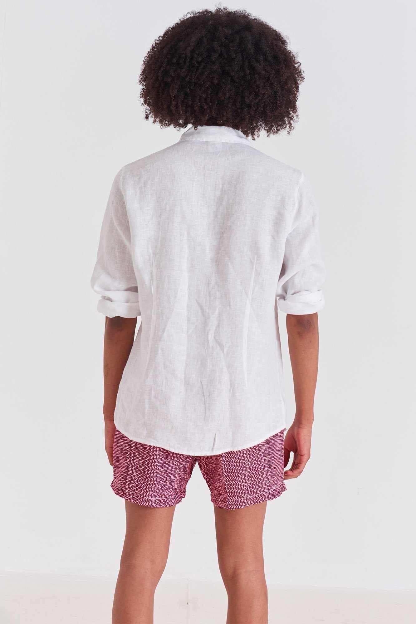 Ivory White Linen Shirt - Polonio