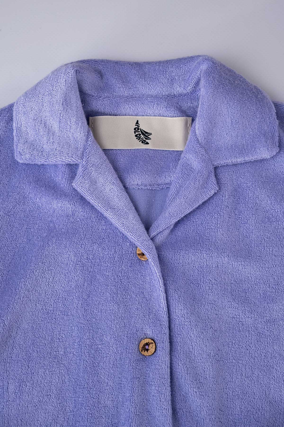 Lavender Terry Kids Shirt - Polonio