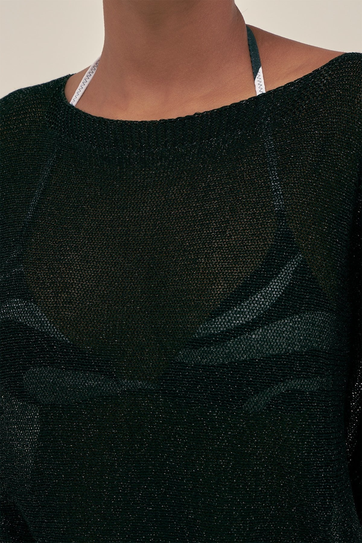 Jersey Lu Ring de Lurex Negro - Polonio