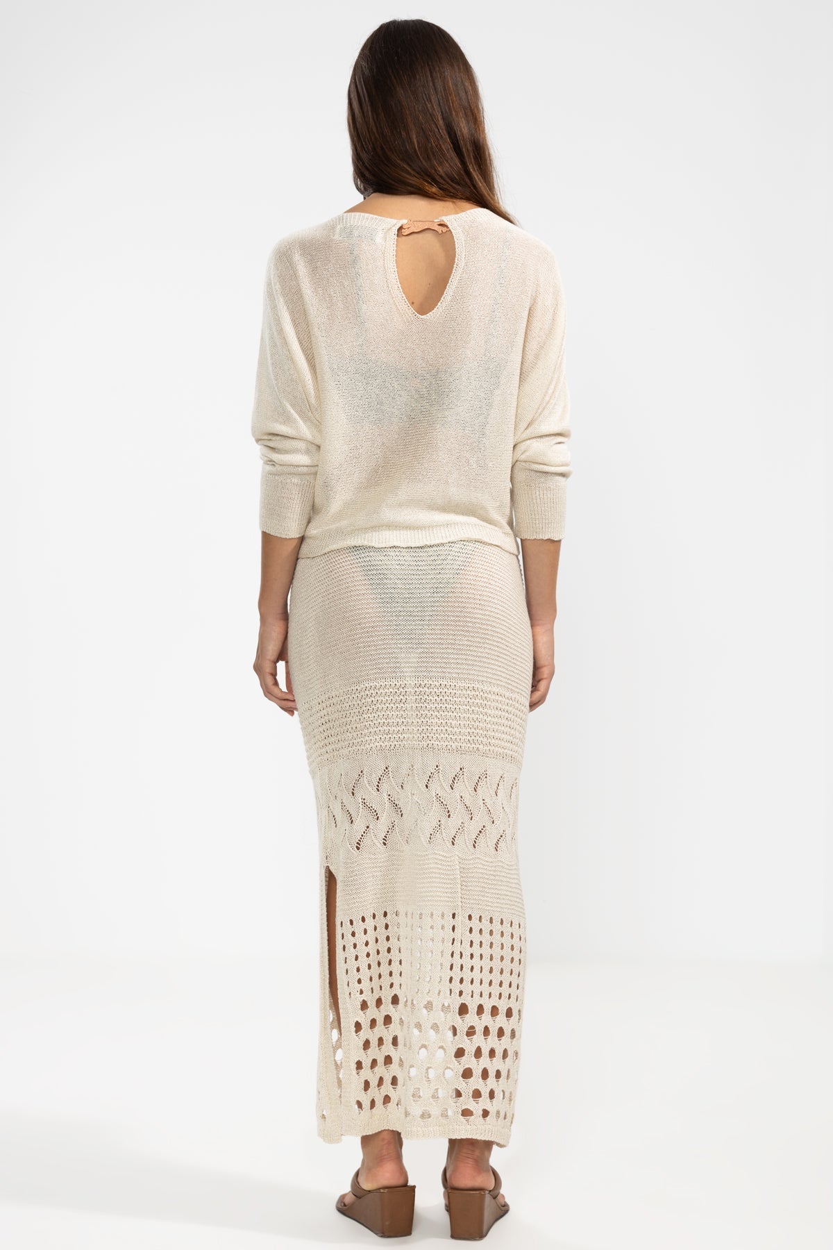 Lu Knitted Skirt in Cream