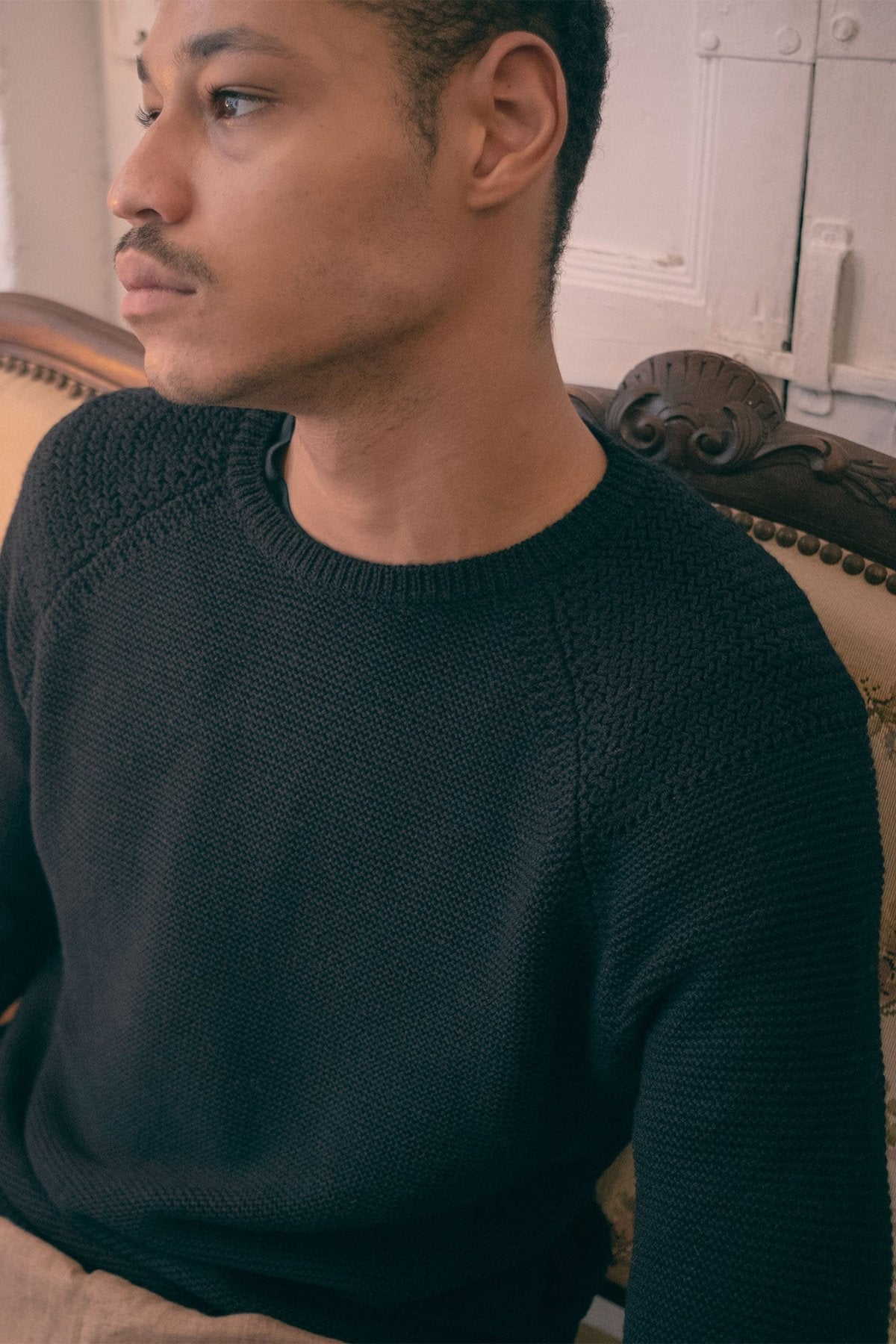 Merino Wool Sweater Black - Polonio