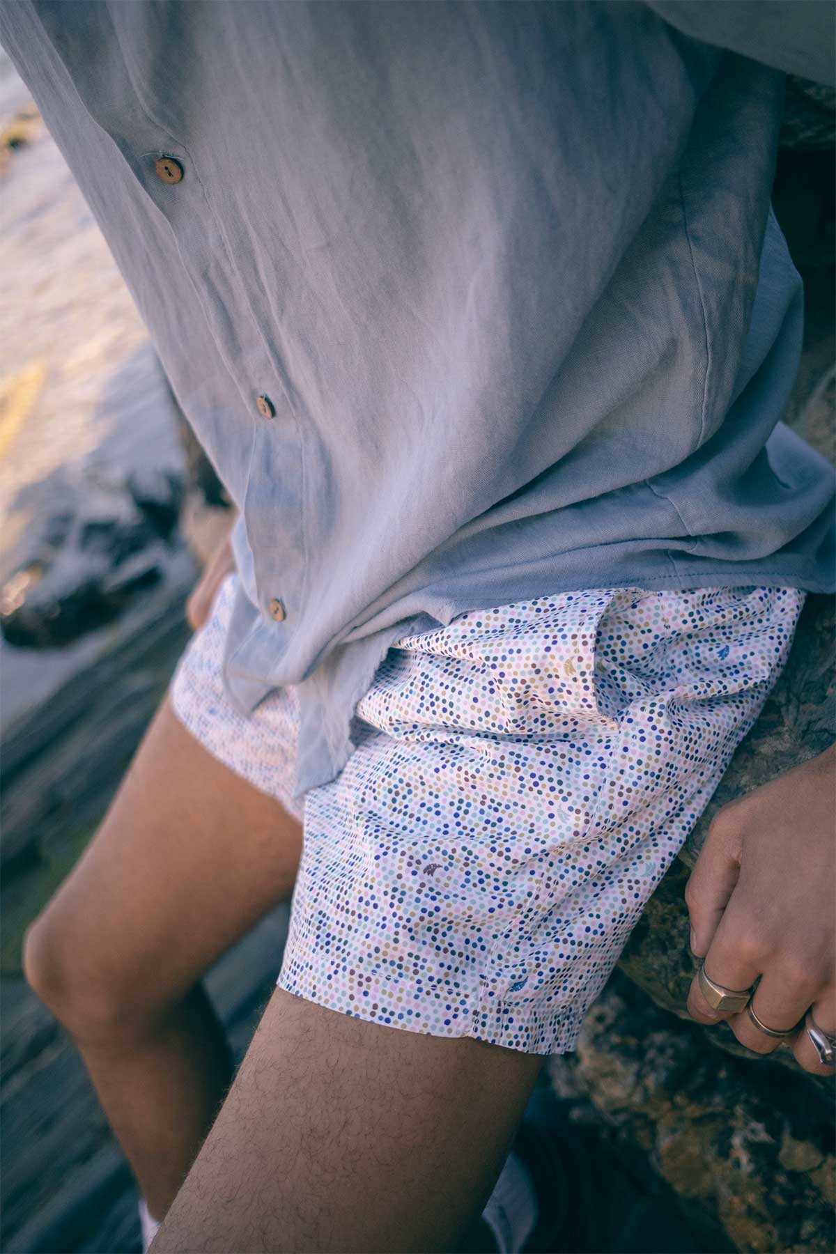 Multi Stipple Classic Swim Trunks - Polonio