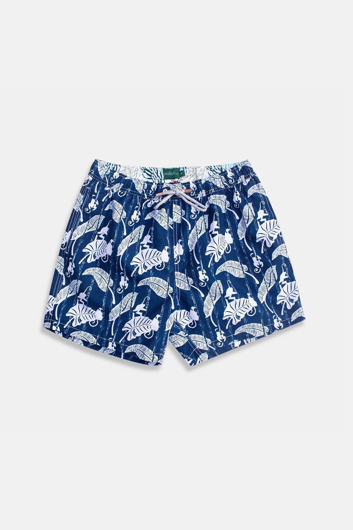 Navy Bamboo Classic Swim Trunks - Polonio