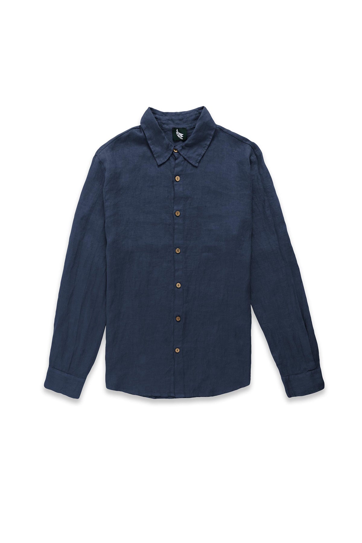 Navy Linen Shirt - Polonio