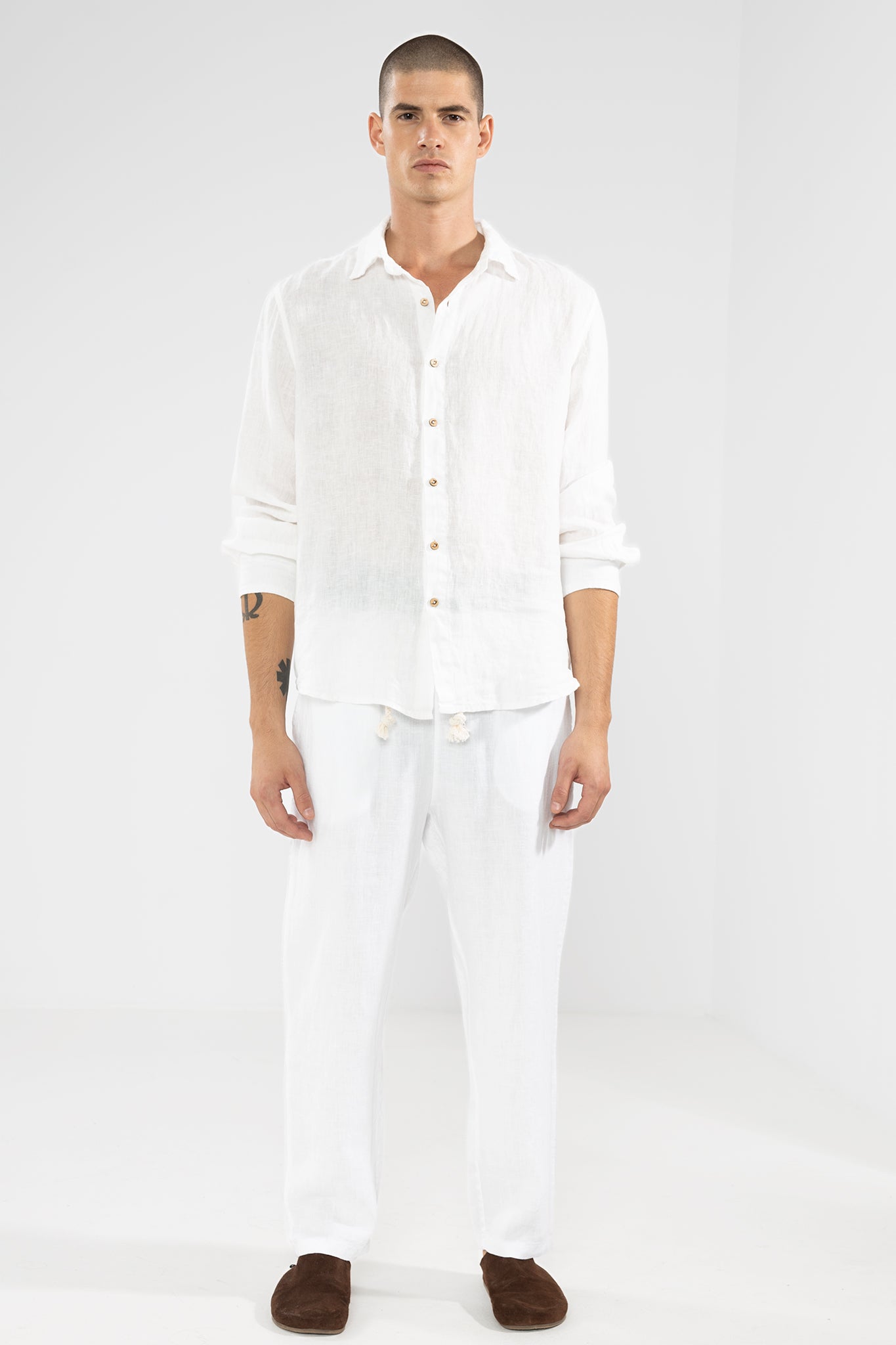 Premium Linen Pants in White
