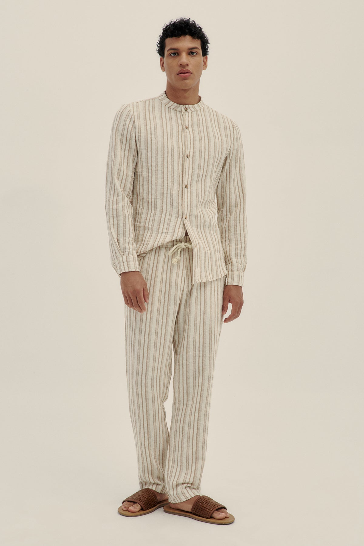 Pantalón Rayas Crema - Polonio