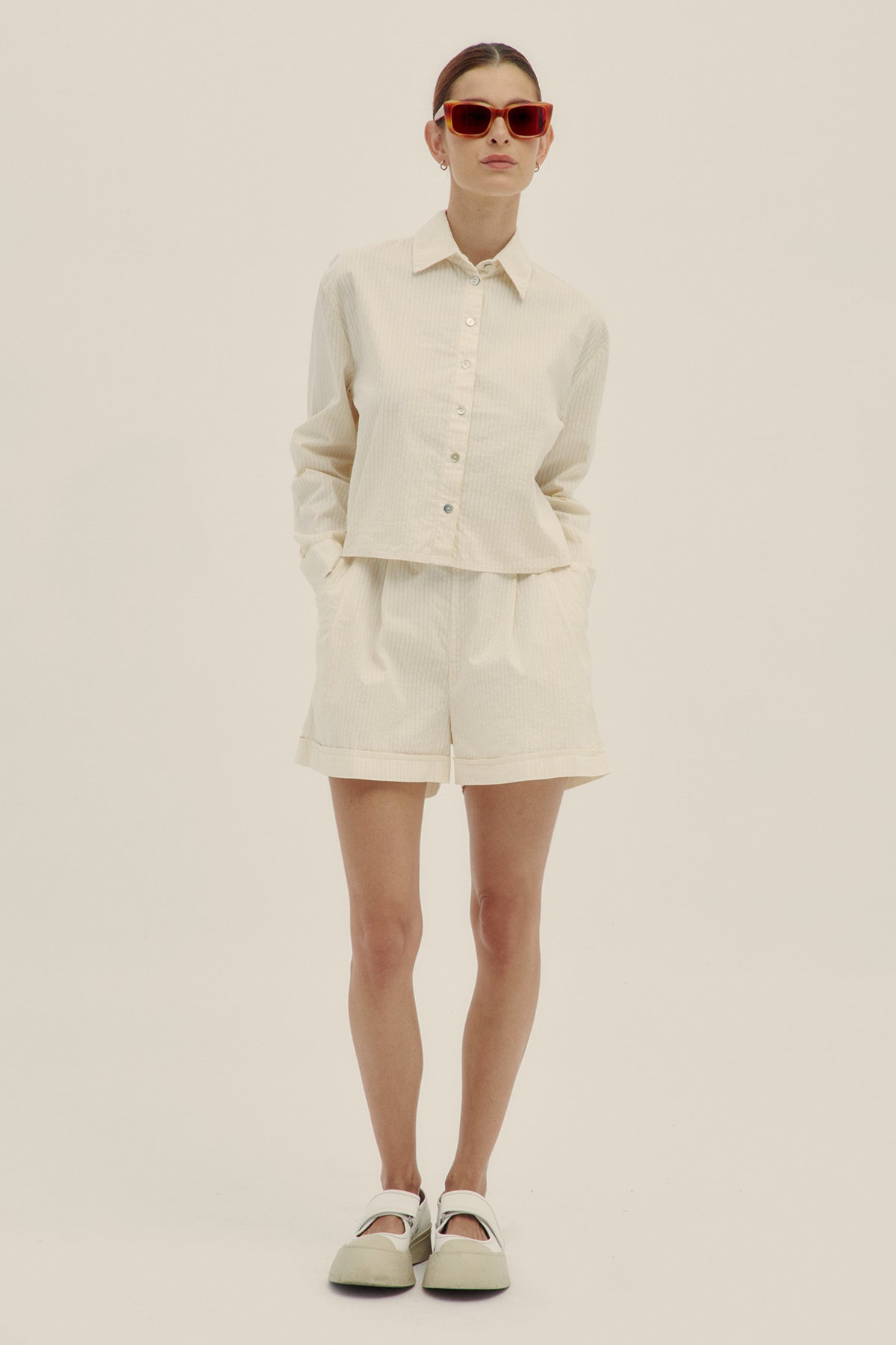 Safari Cotton Poplin Lu Shorts - Polonio