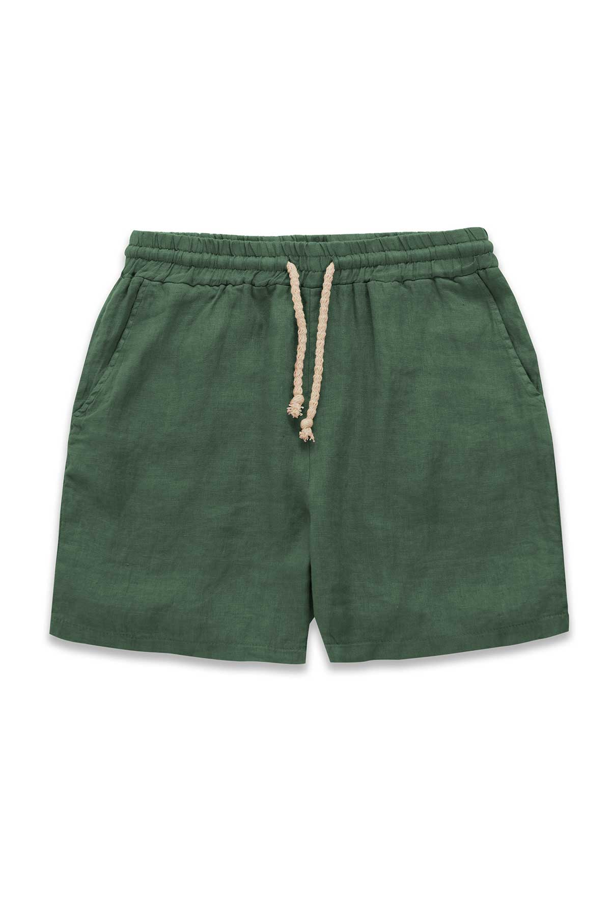 Short 100% Lino Premium Verde - Polonio