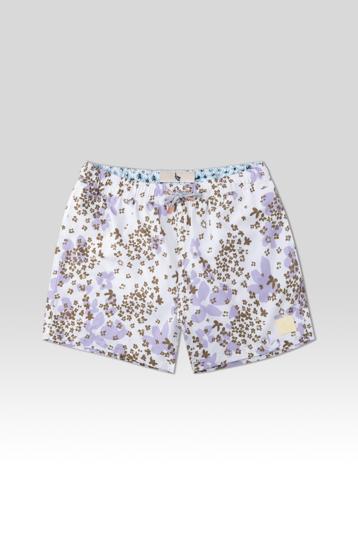 Blossom White Classic Swim Trunks