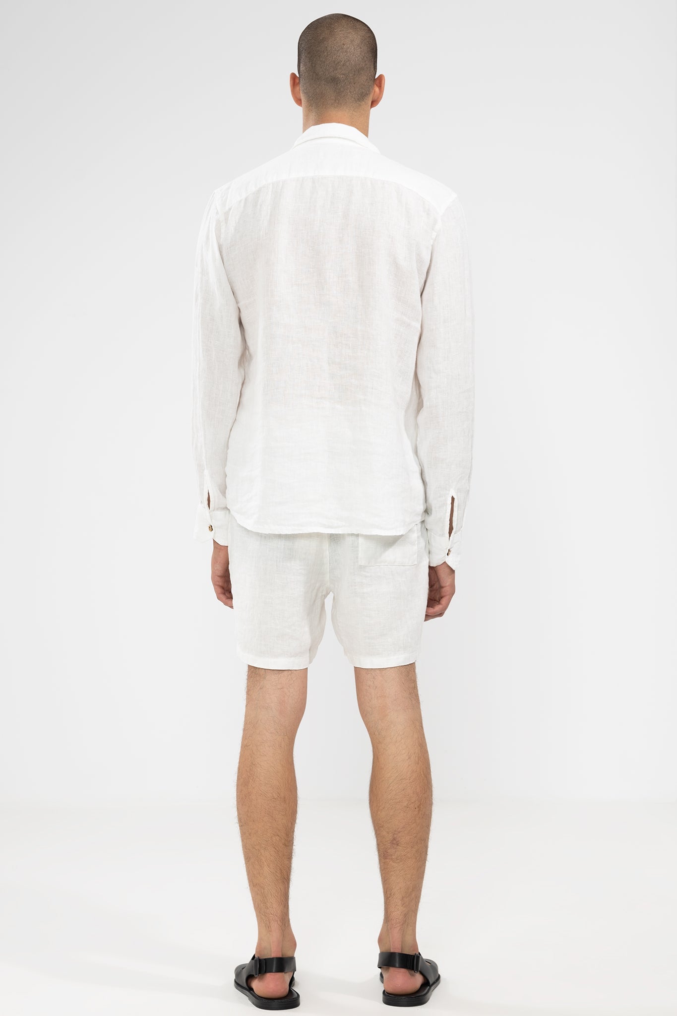 Short 100% Lino Premium Blanco