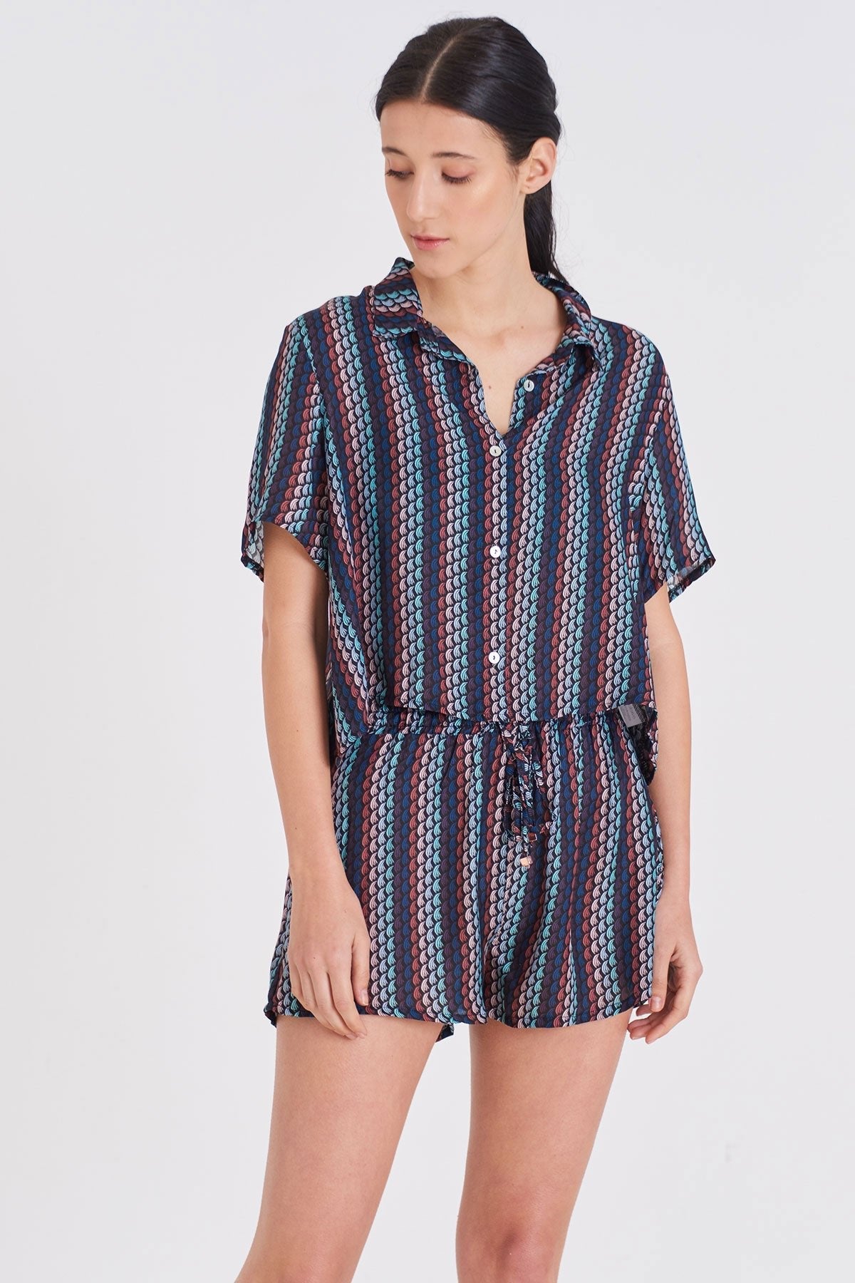 Silk Short Sleeve Shirt - Polonio