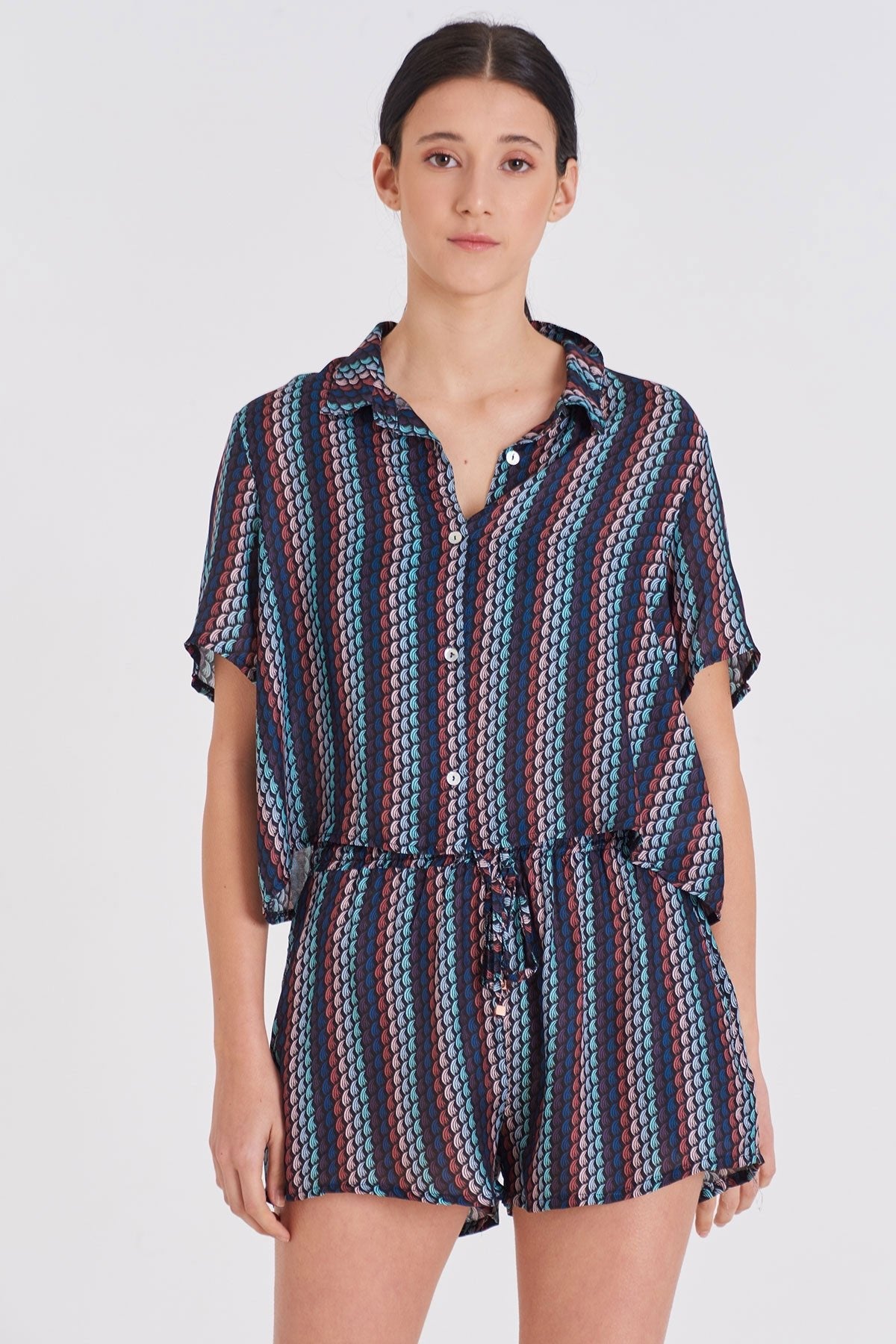 Silk Short Sleeve Shirt - Polonio