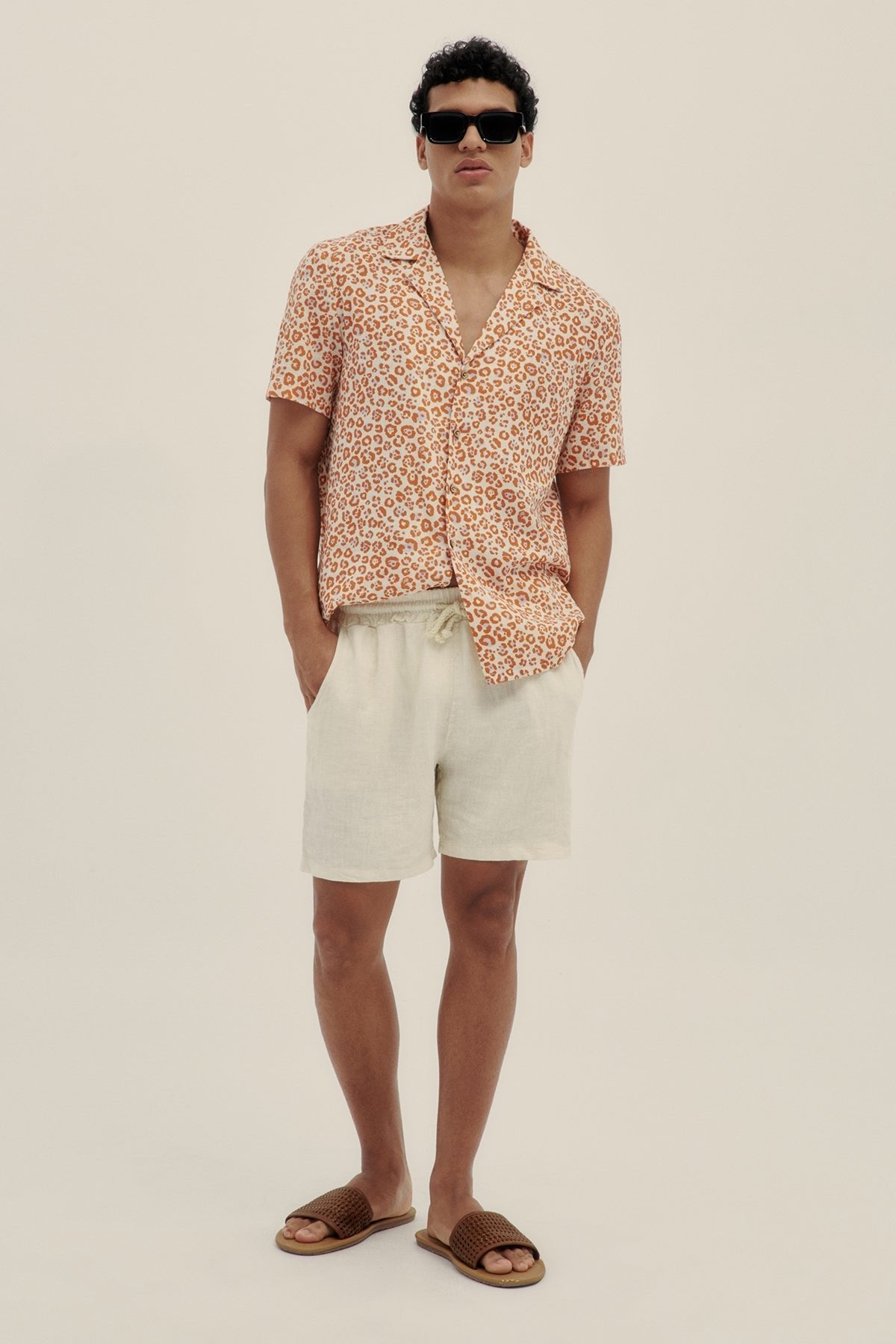 Spotted Camp-Collar Shirt - Polonio