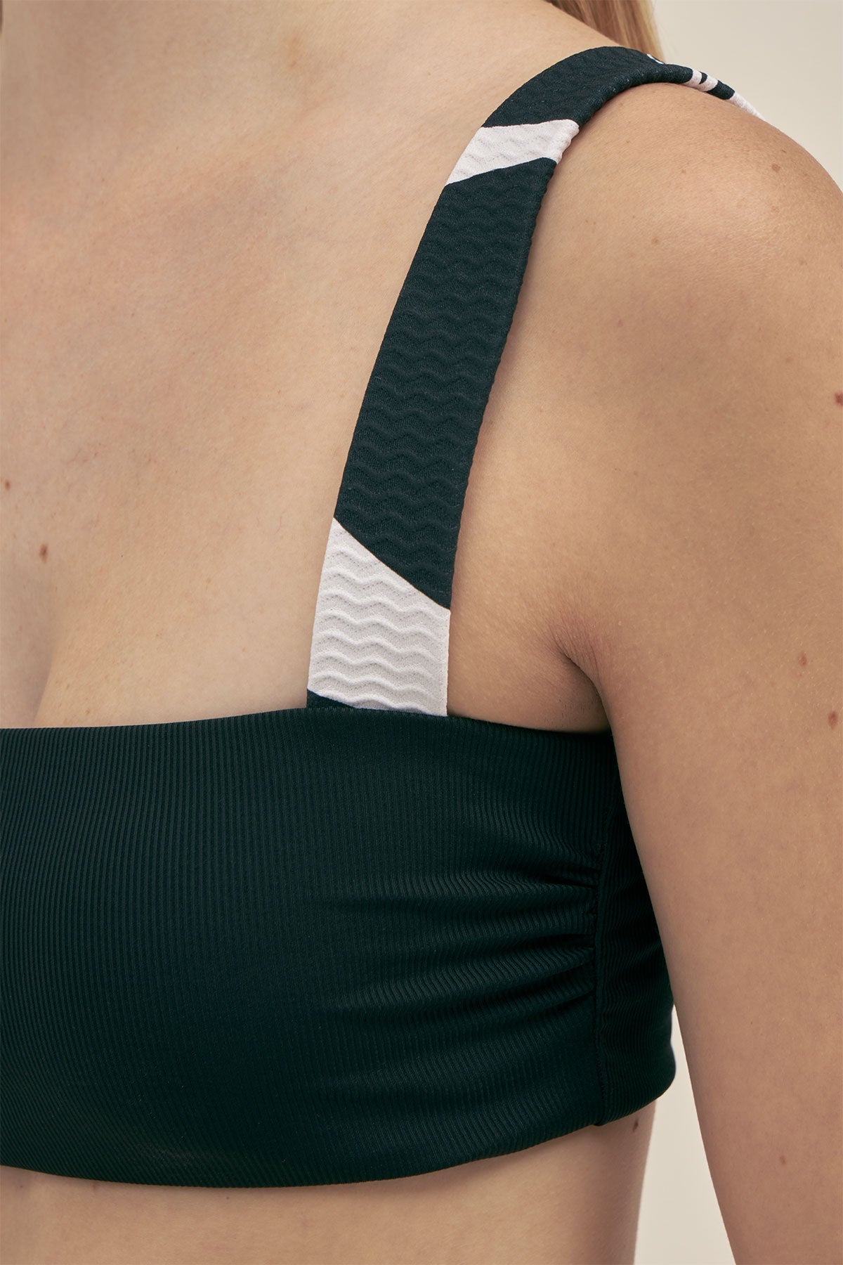 Top Bikini Emma Rib Negro - Polonio