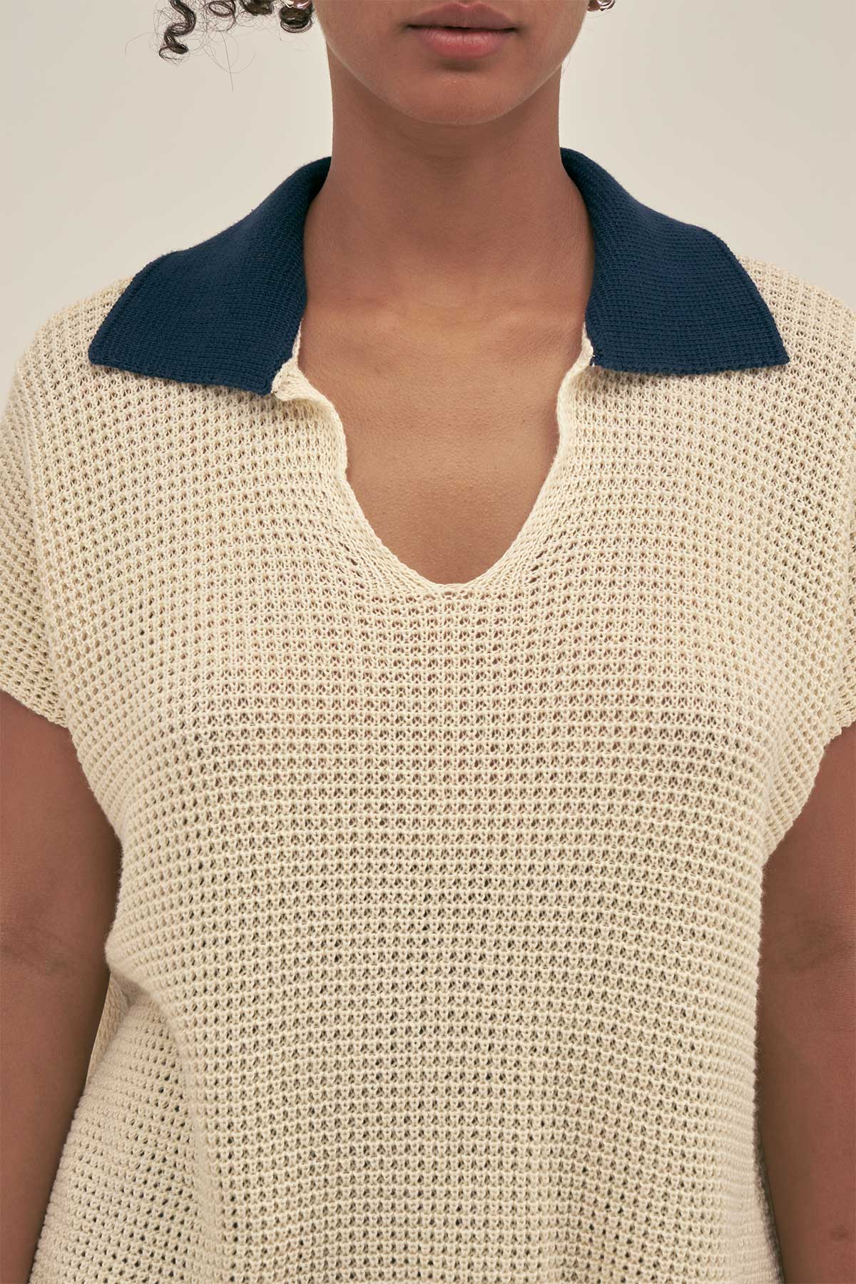 Top Tejido Lu Crema - Polonio