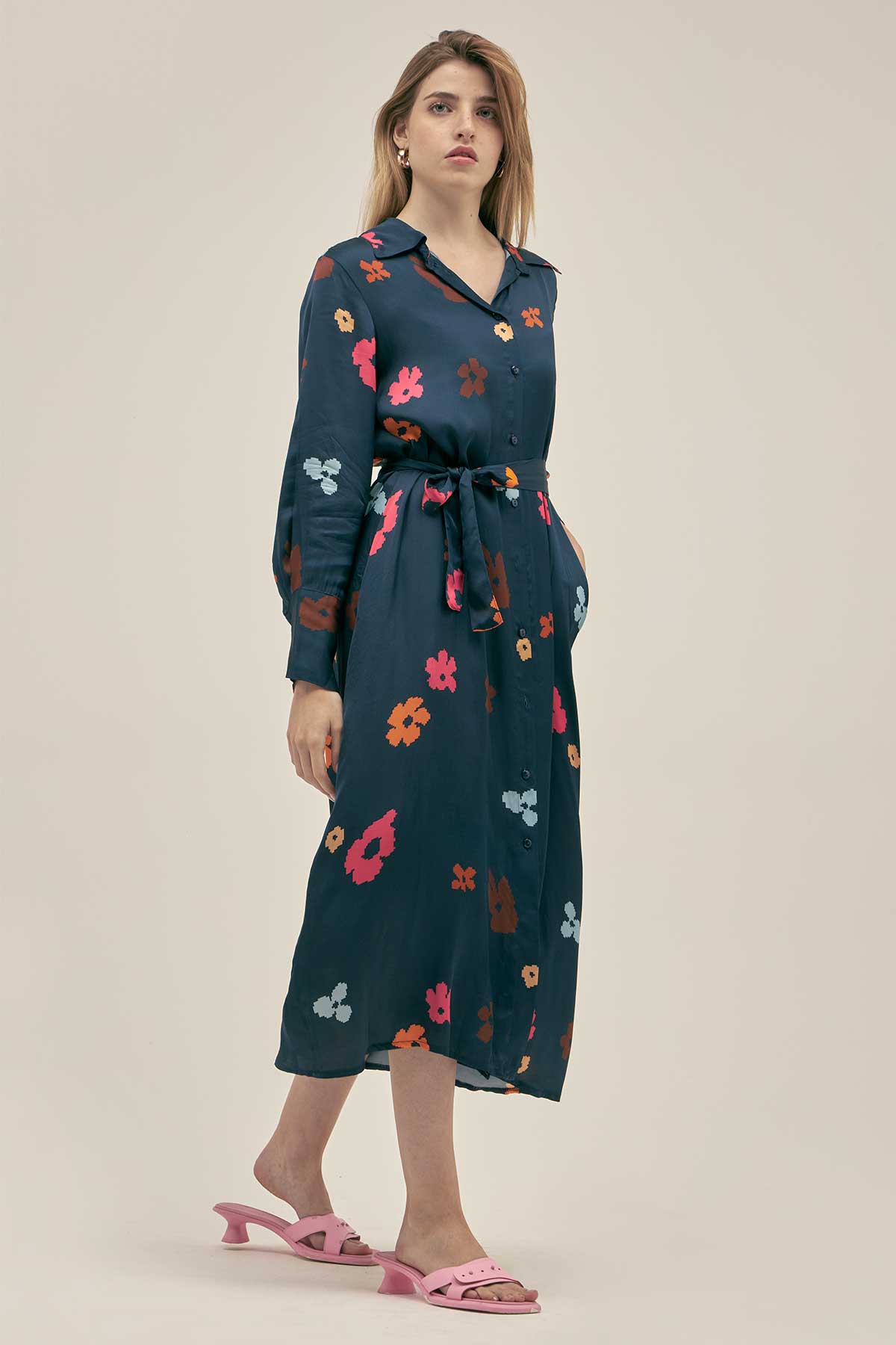 Camisa Larga Vale Poppy Night - Polonio