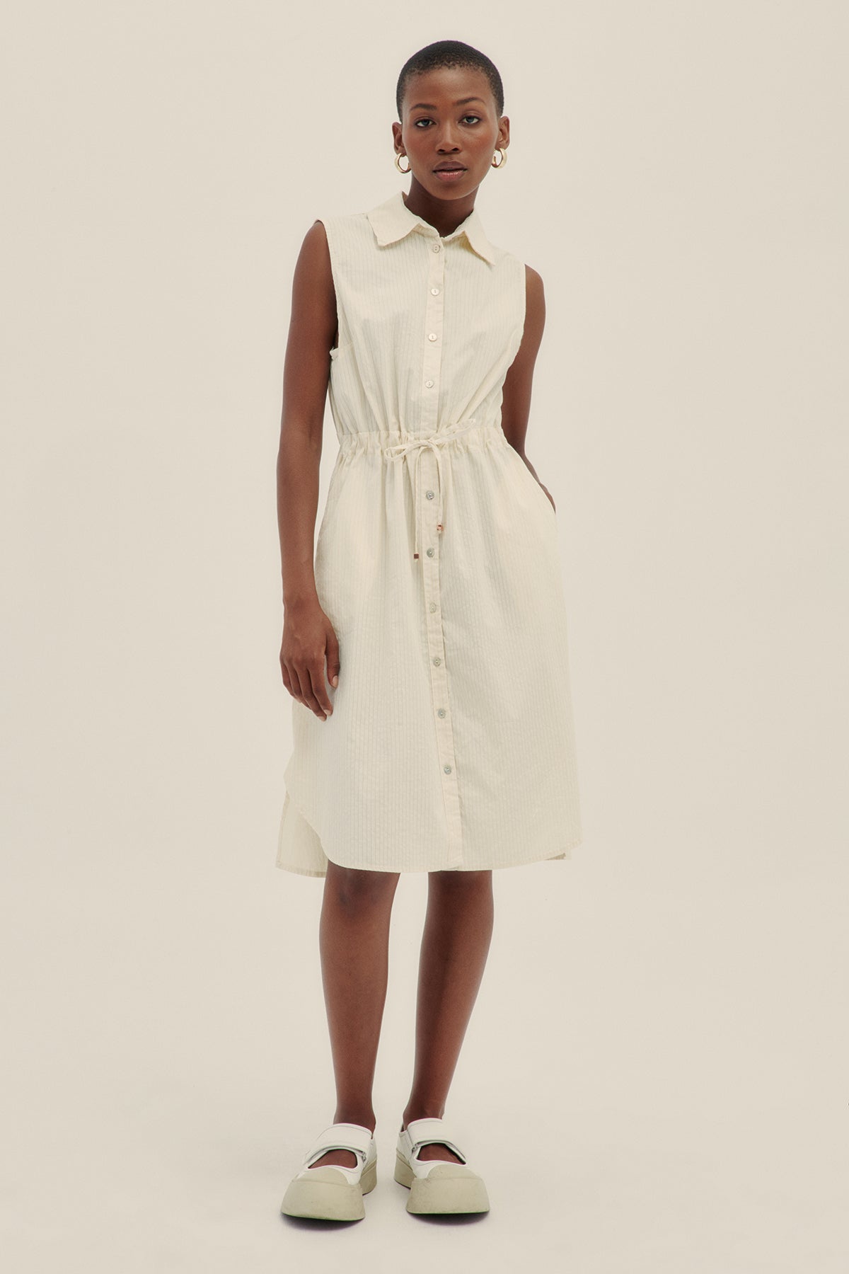 white christmas dresses Cream Cotton Dress