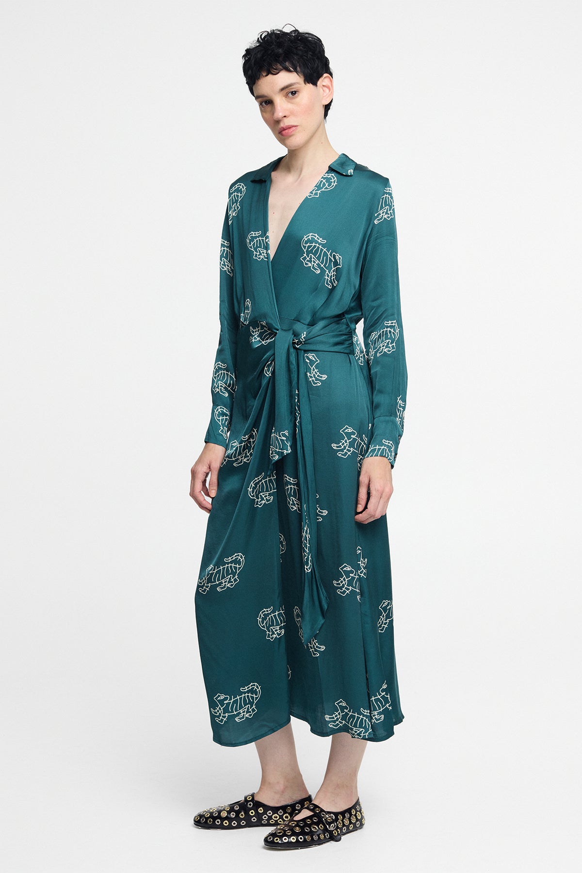 Vestido Ele Tigress Petrol - Polonio