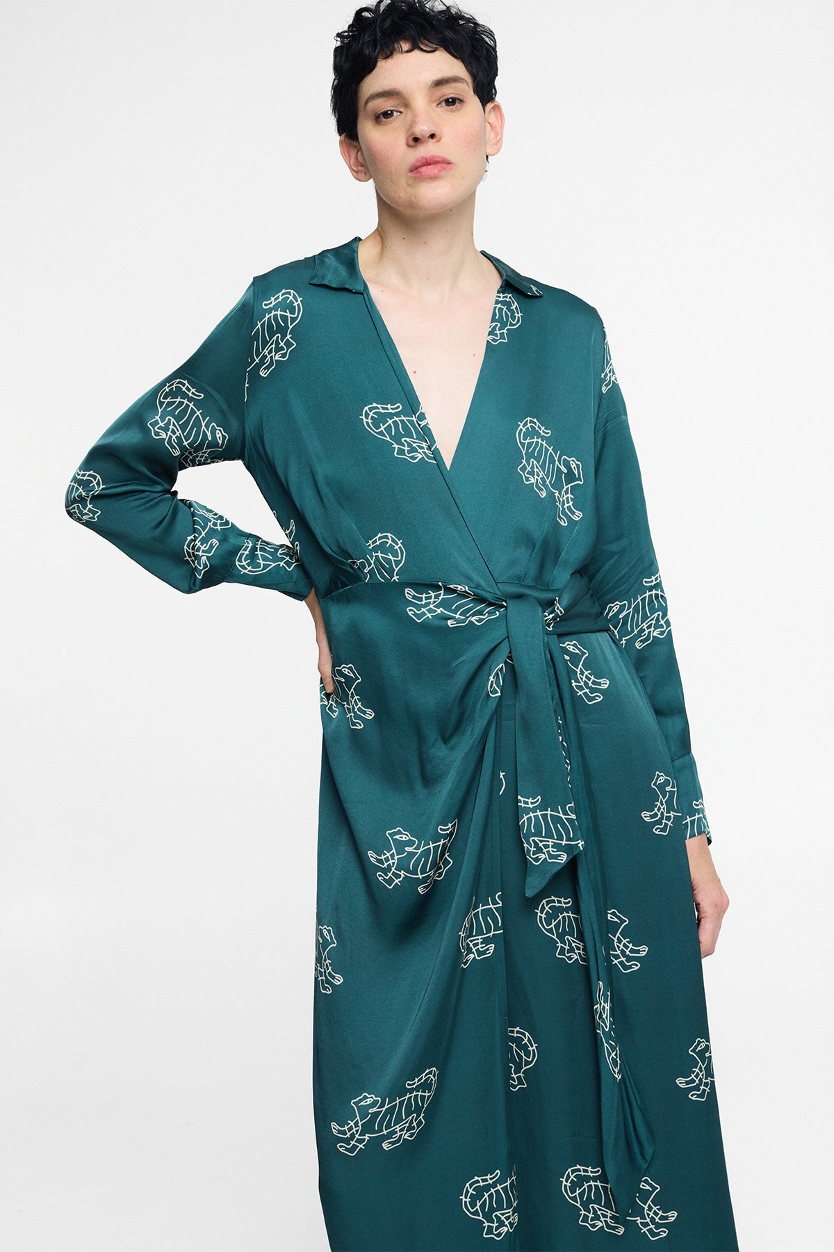 Vestido Ele Tigress Petrol - Polonio