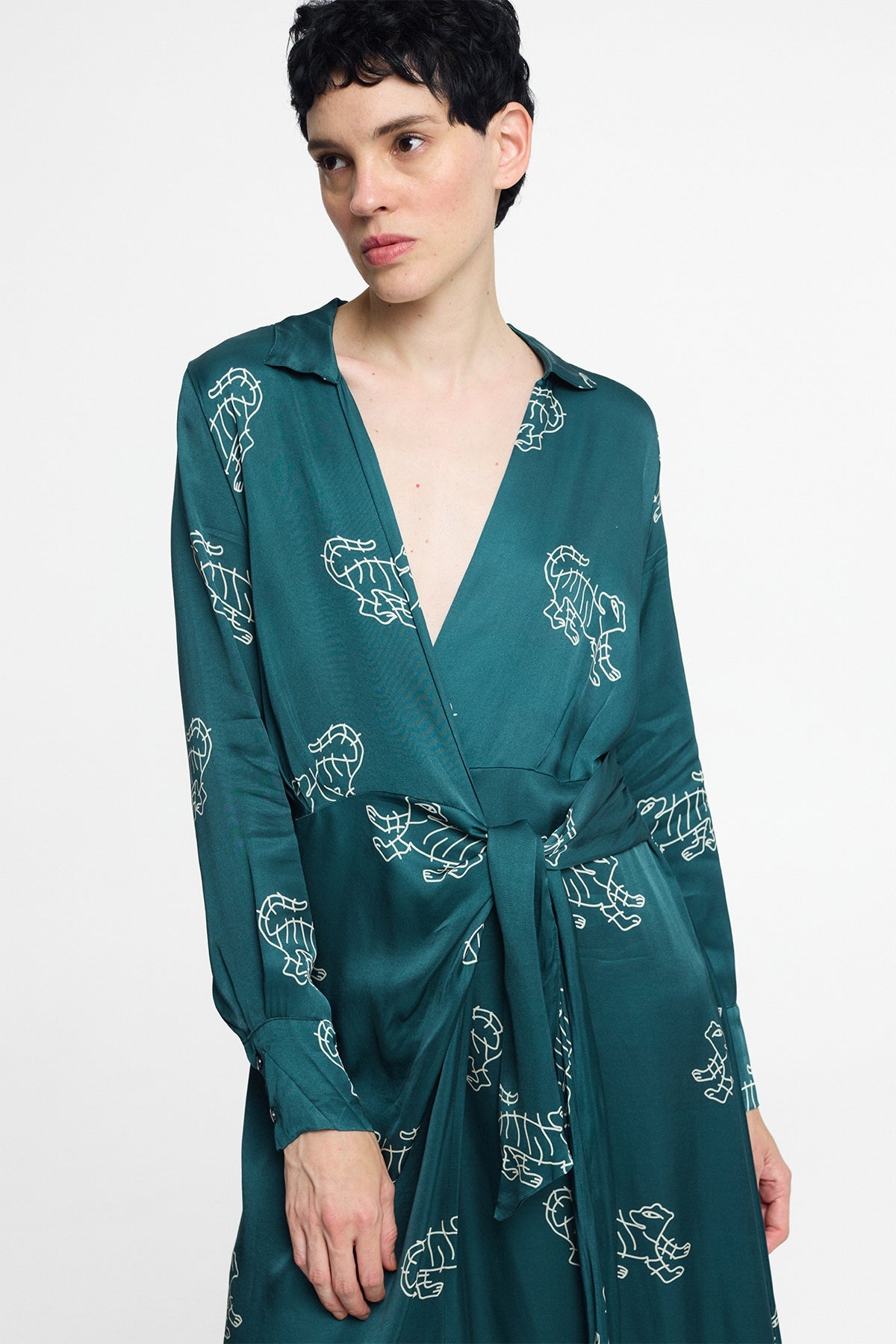 Vestido Ele Tigress Petrol - Polonio