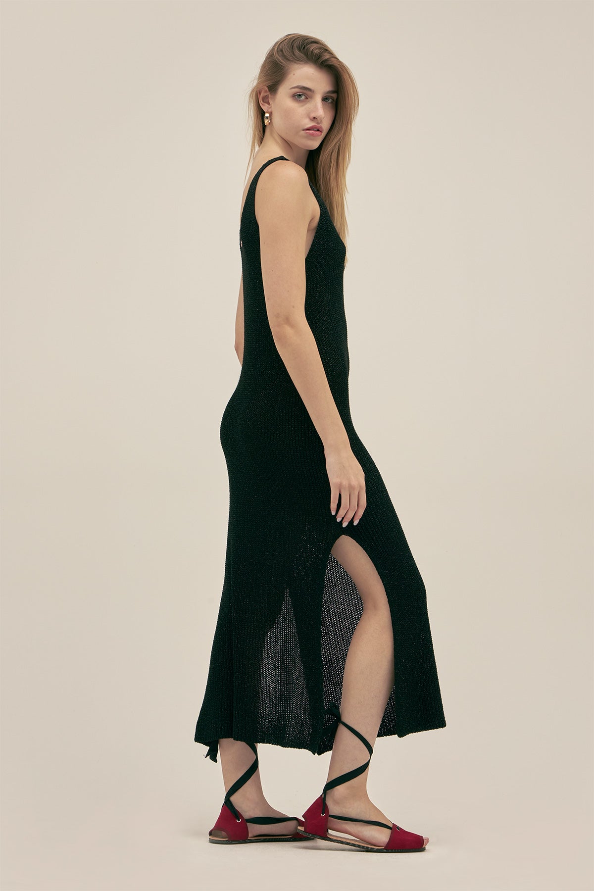 Vestido Eli Lurex Negro - Polonio