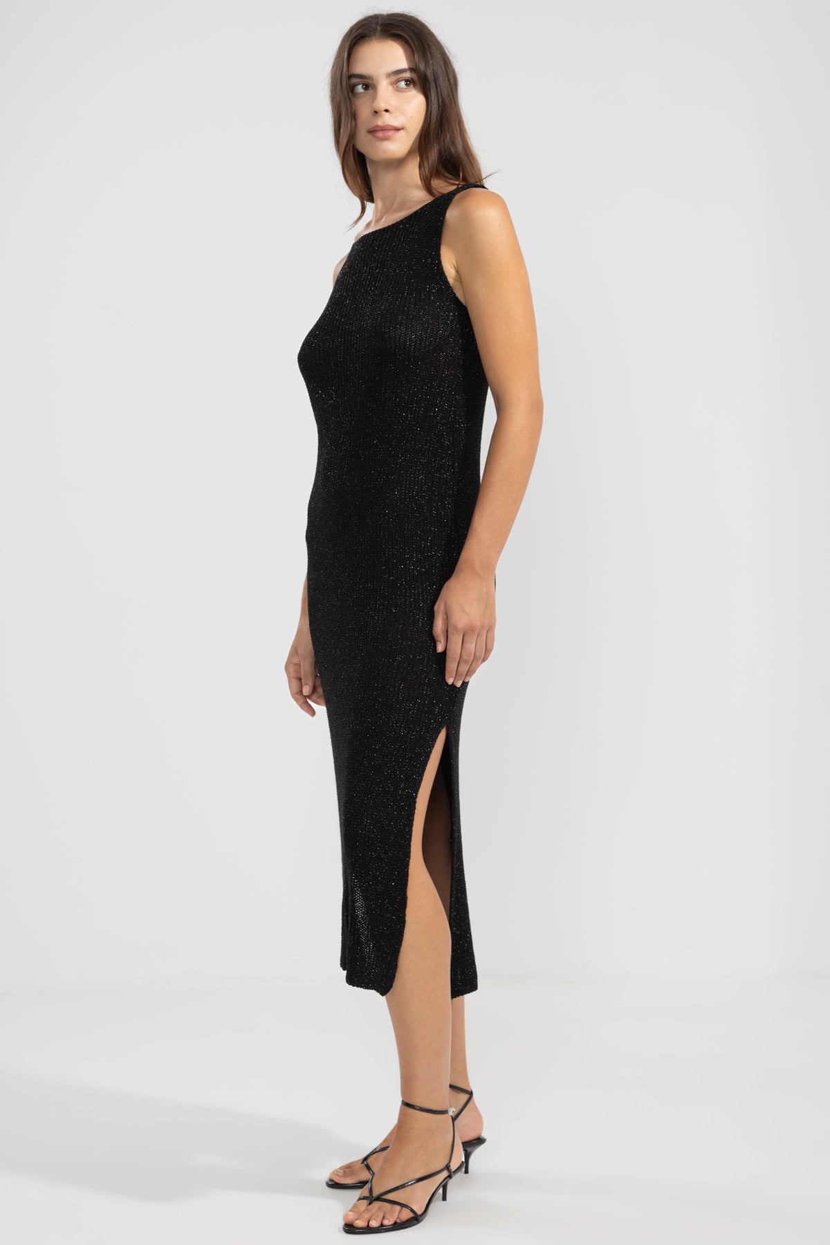 Eli Dress with Lurex in Black