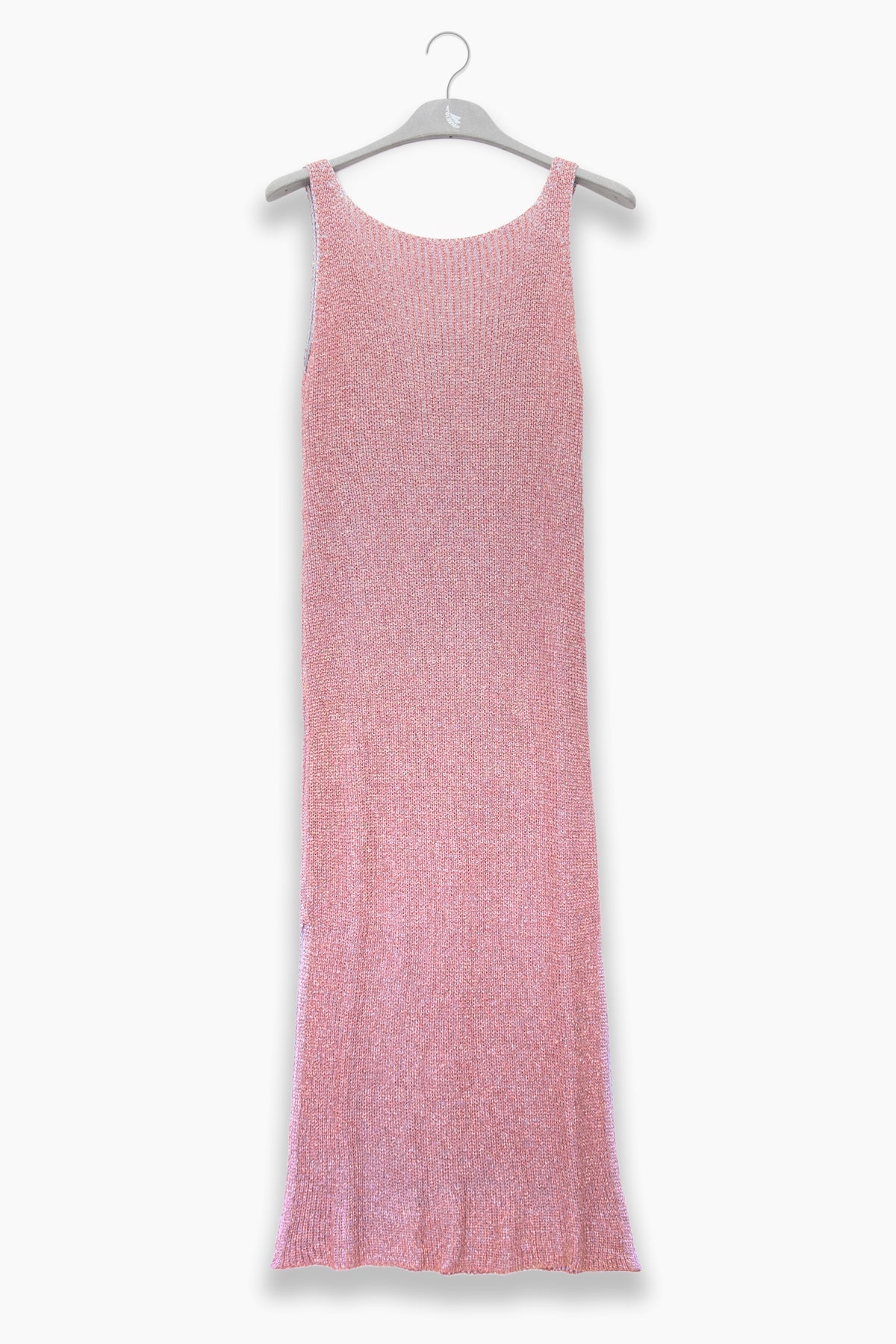 Eli Kleid aus Lurex-Strick in Rosa