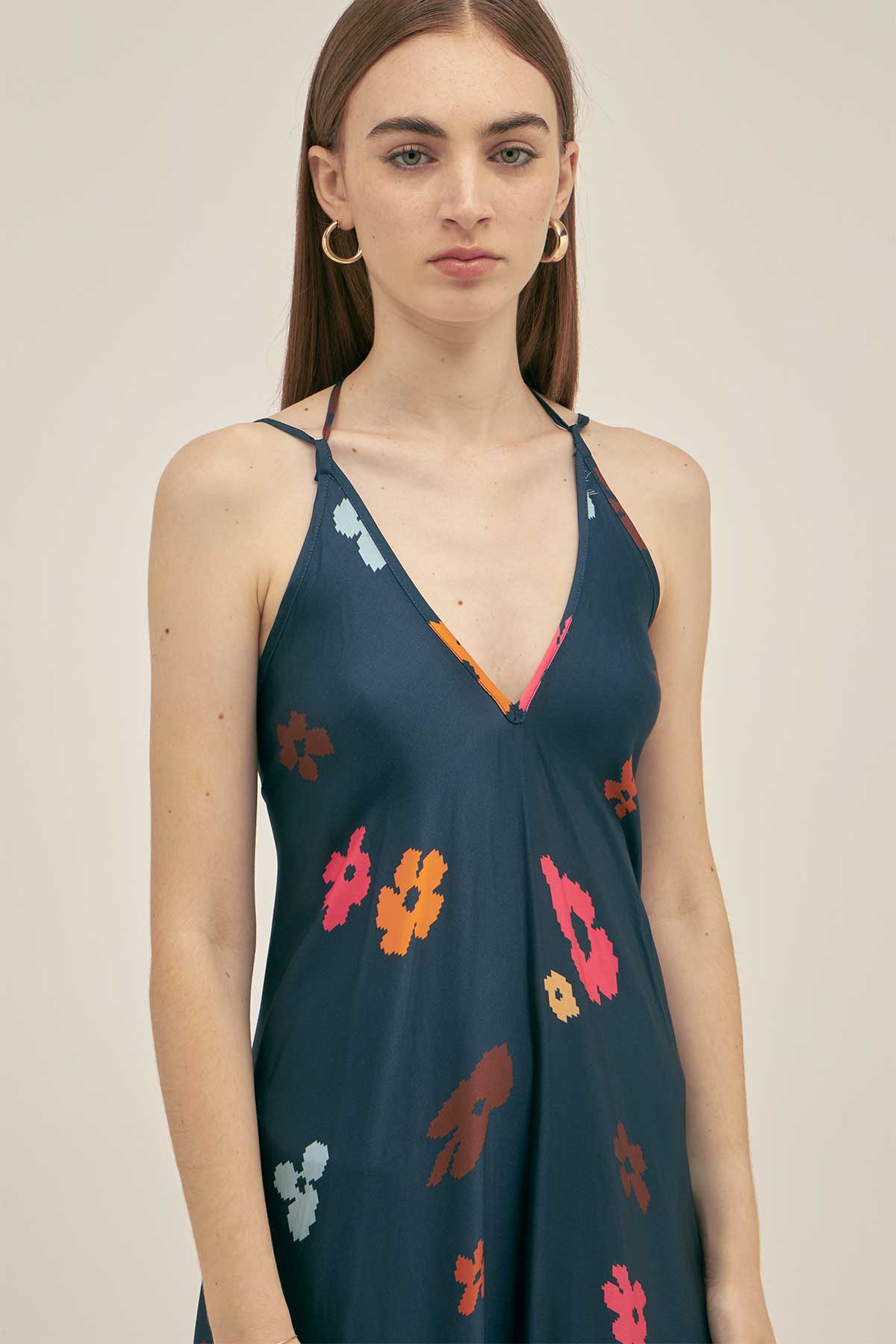 Vestido Vicky Poppy Night - Polonio