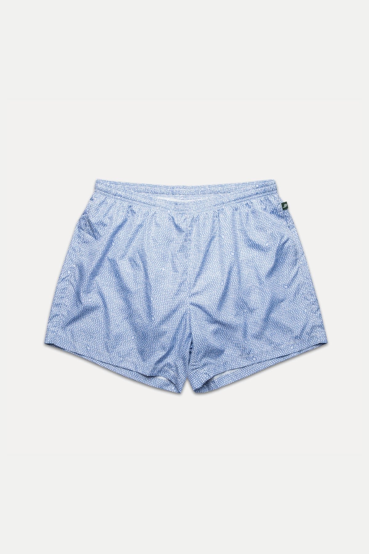 Blue Stipple Swim Trunks - Polonio