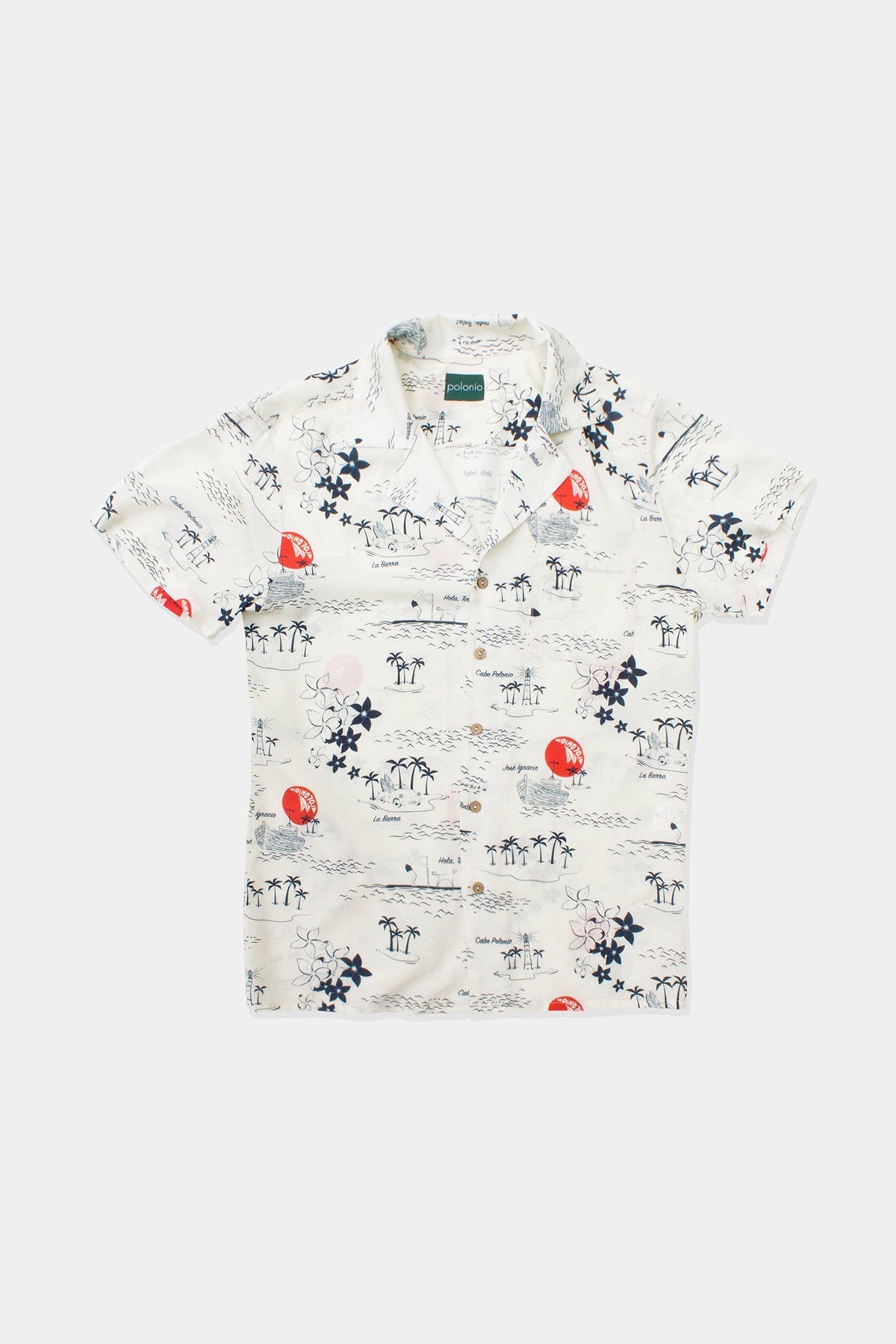 La Isla Slim Camp-Collar Shirt - Polonio