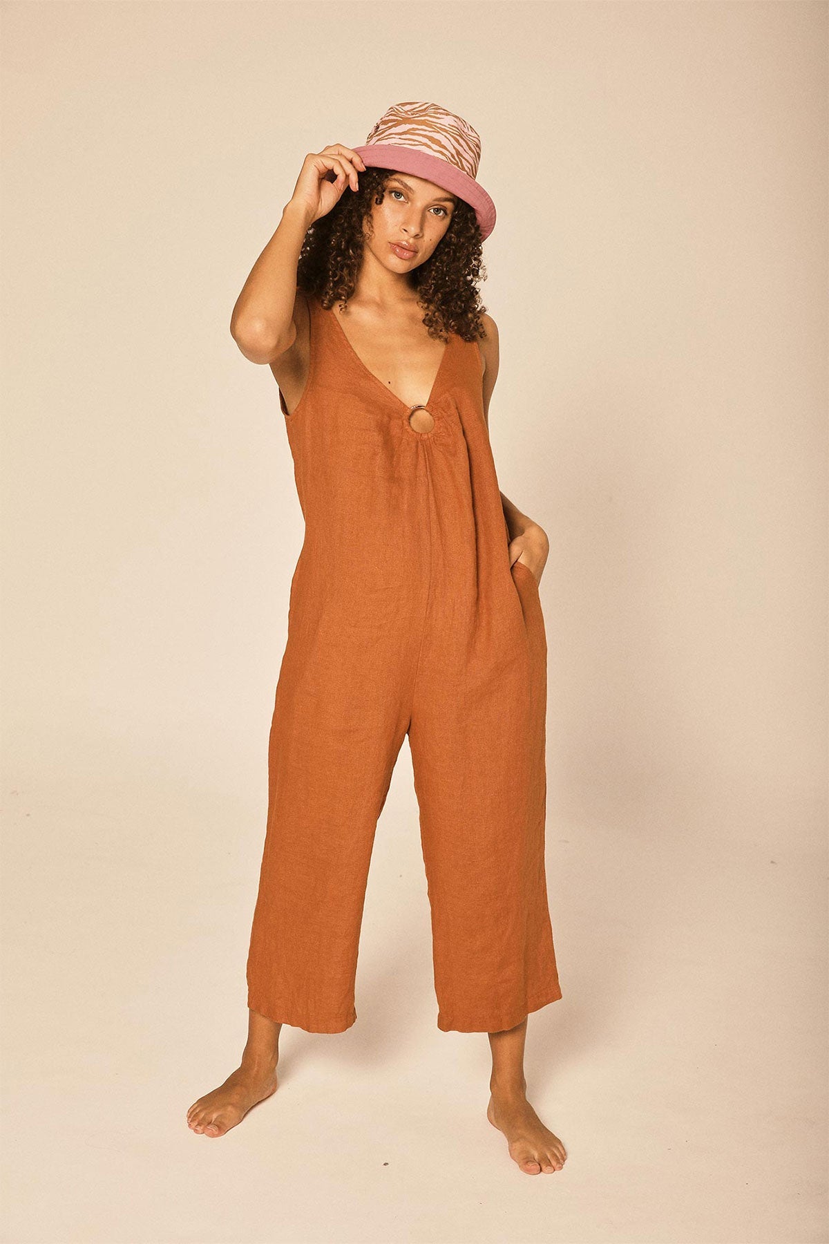 Linen Lu Jumpsuit - Polonio