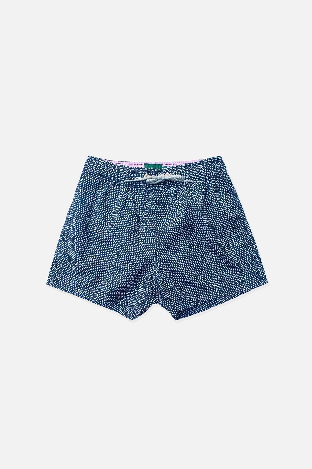 Navy Dots Boys Swim Trunks - Polonio