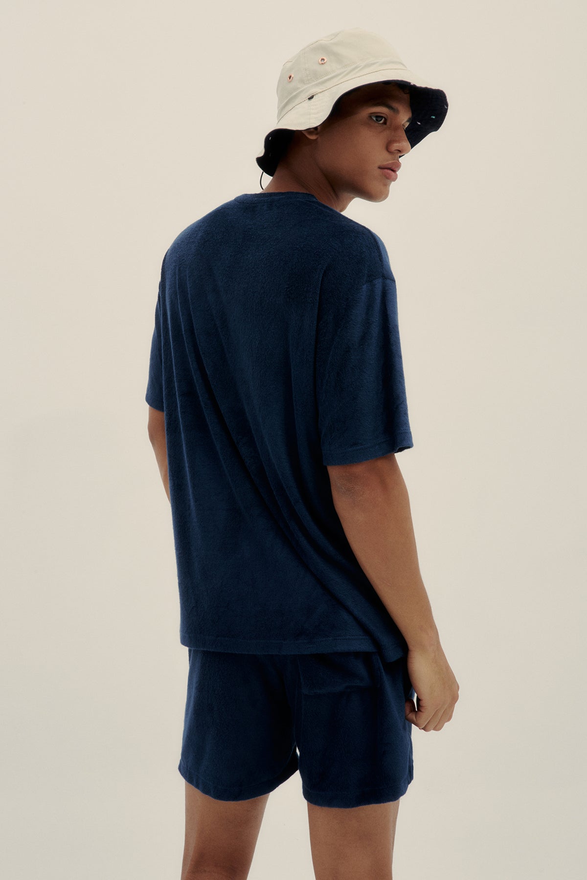 Navy Terry Tee - Polonio