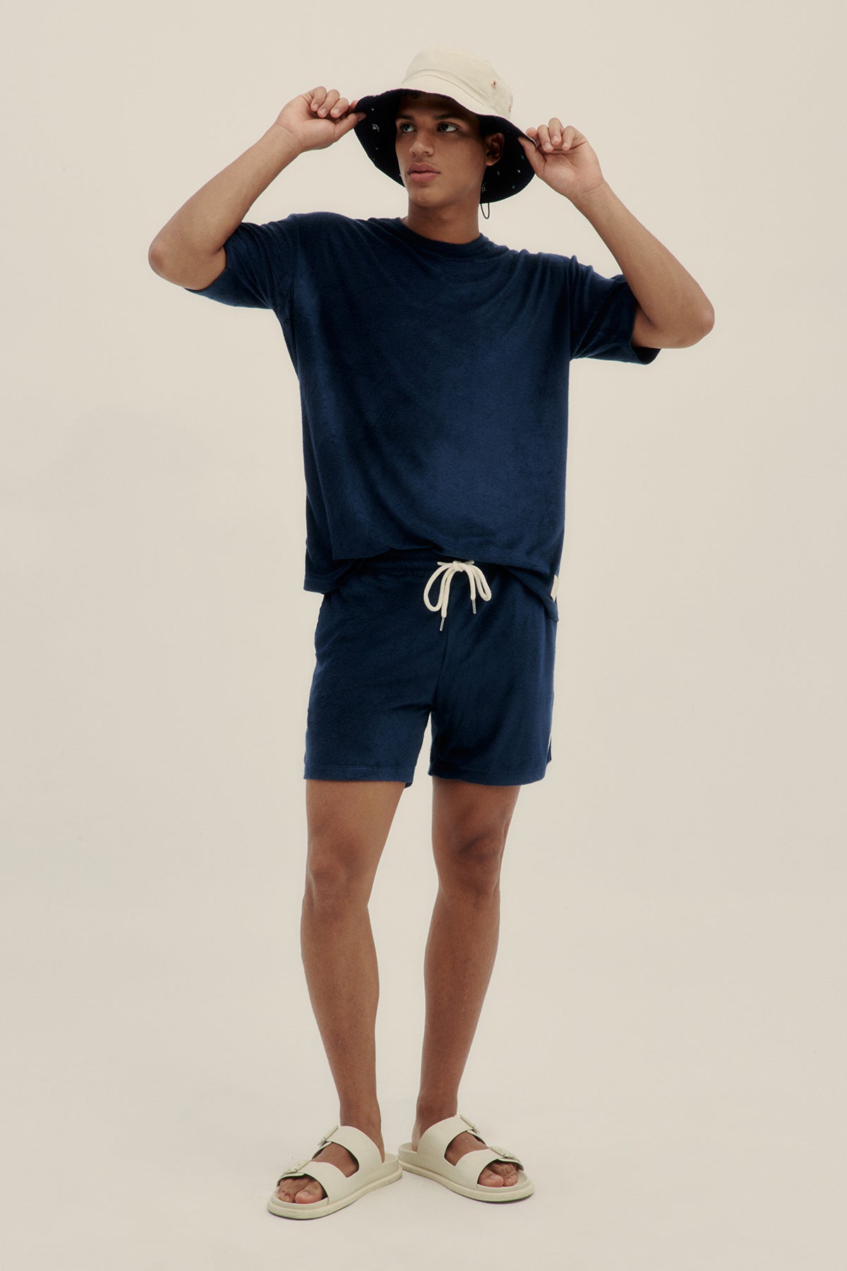 Navy Terry Tee - Polonio