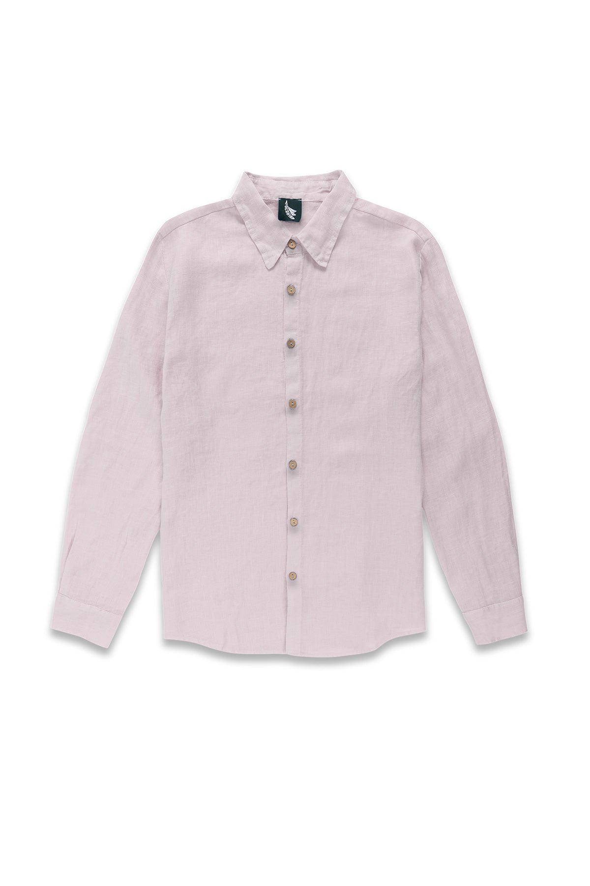 Pink Long Sleeve Linen Shirt - Polonio