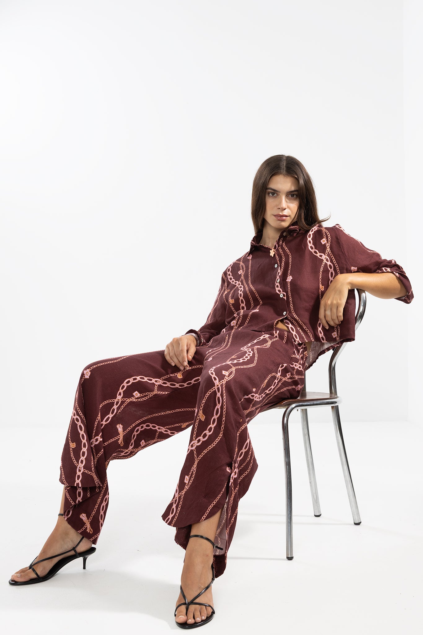 Camicia Lara 100% Lino in Chain Gang