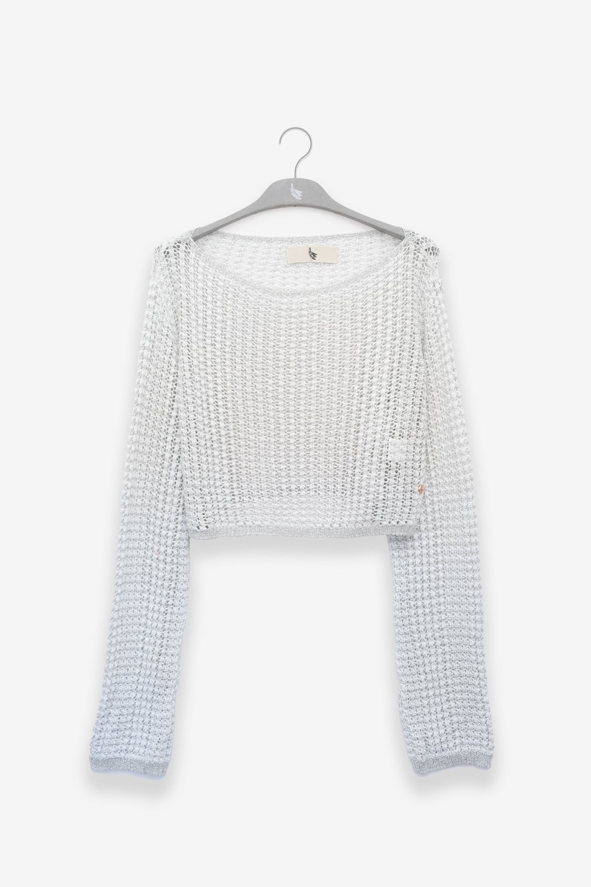 Crop Sweater in Silver