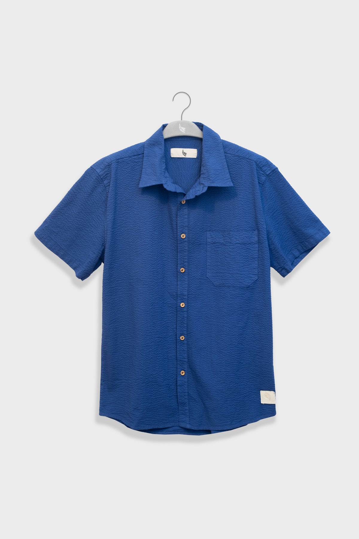 Short Sleeve Seersucker Shirt - Made in Italy | Polonio