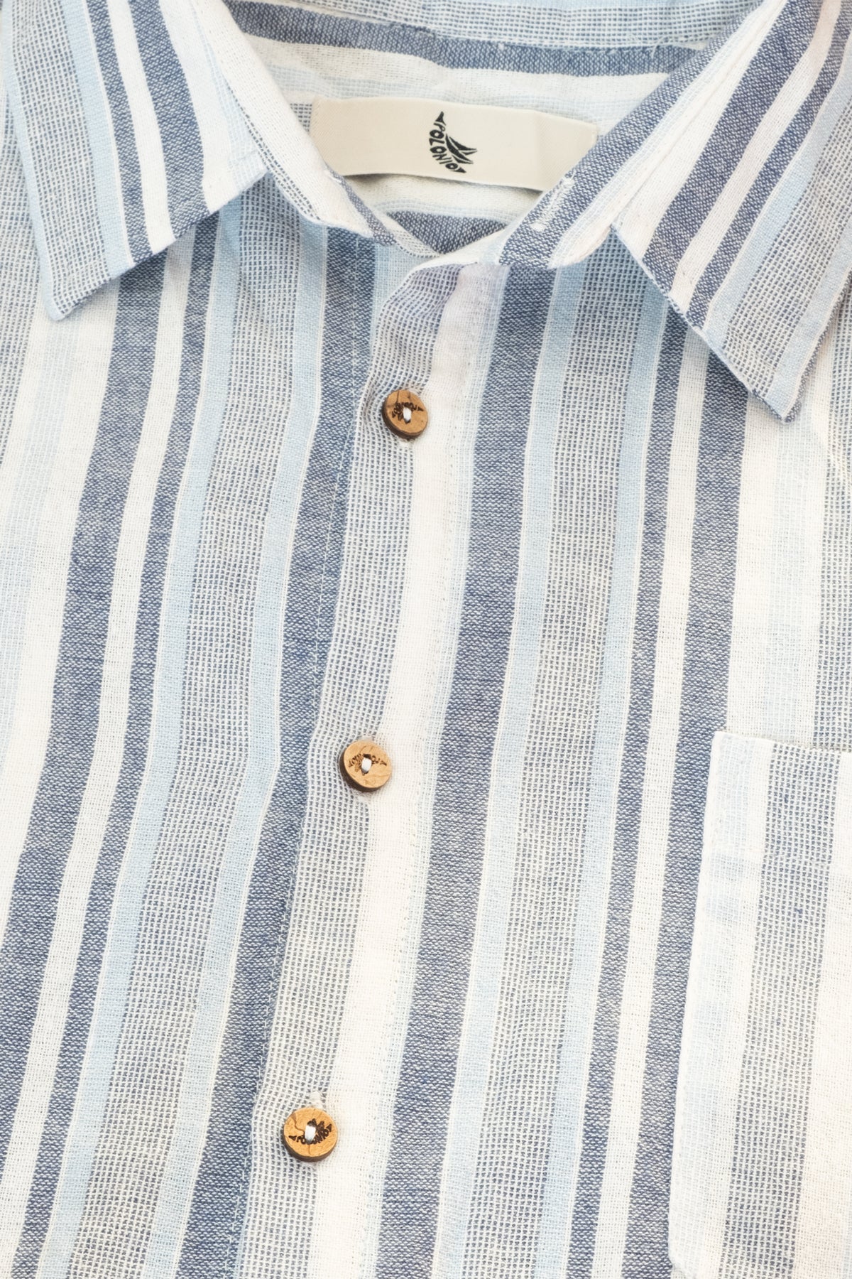 Fede Short Sleeve Shirt in Stripes Blue