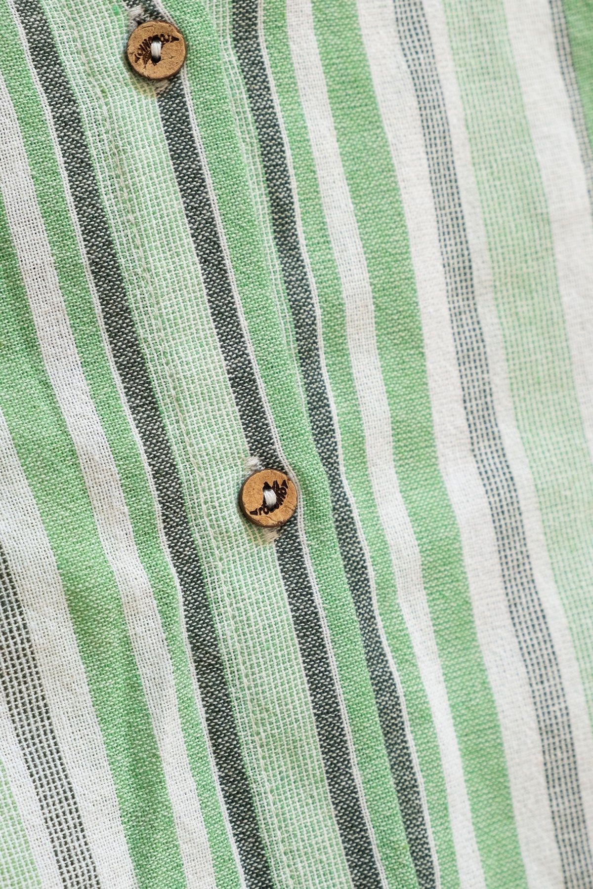 Kurzarmhemd Fede Stripes Grün