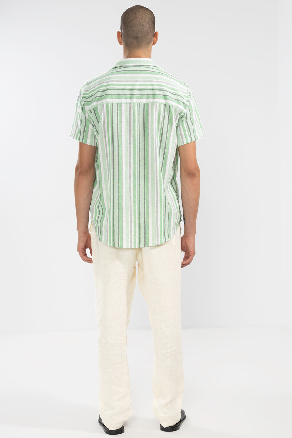 Kurzarmhemd Fede Stripes Grün