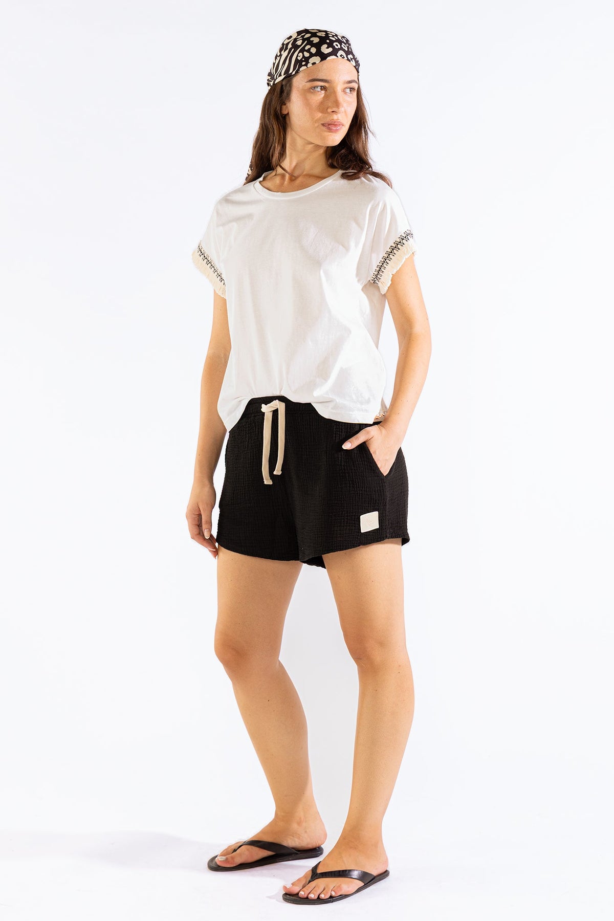 Fringes Tee in Cream