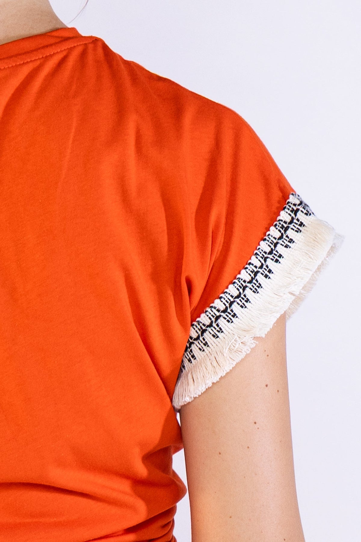 Fringes Tee en Orange