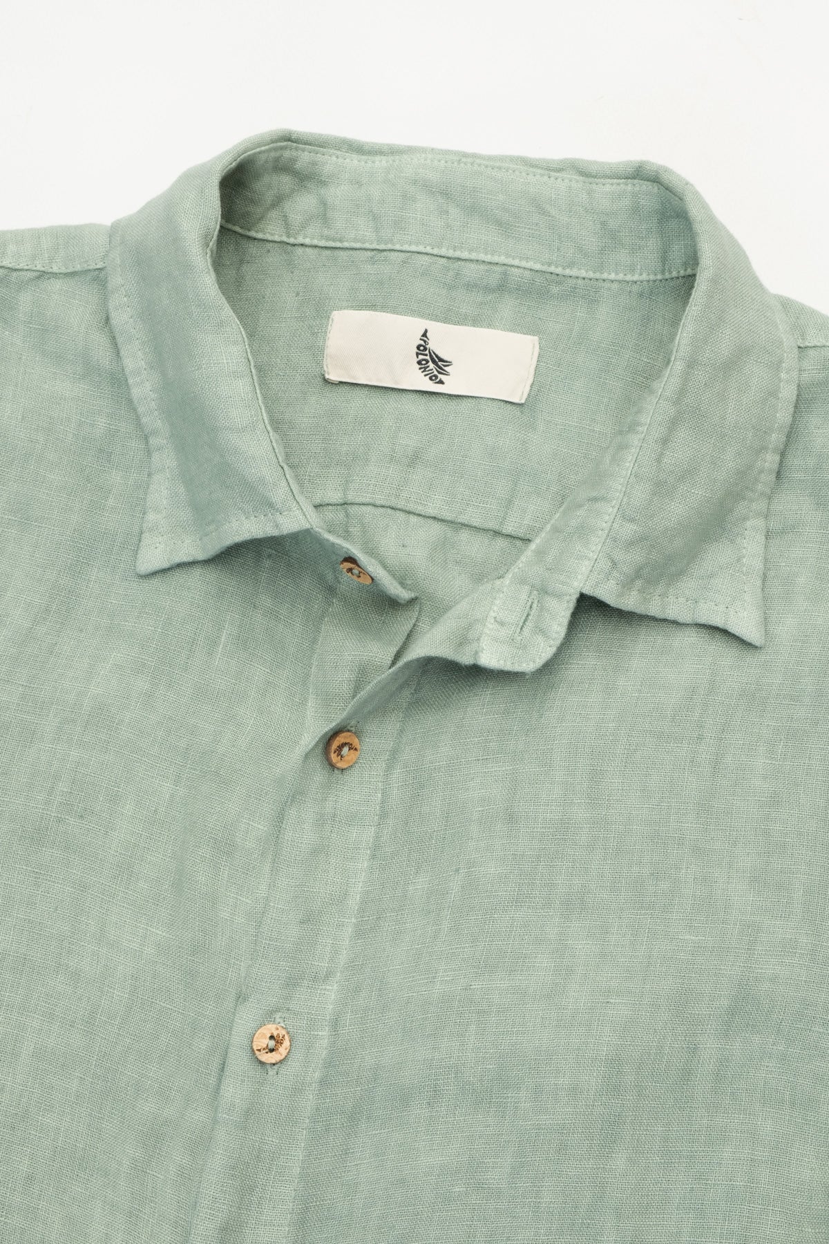 Camicia di Lino 100% Manica Lunga Cardamomo