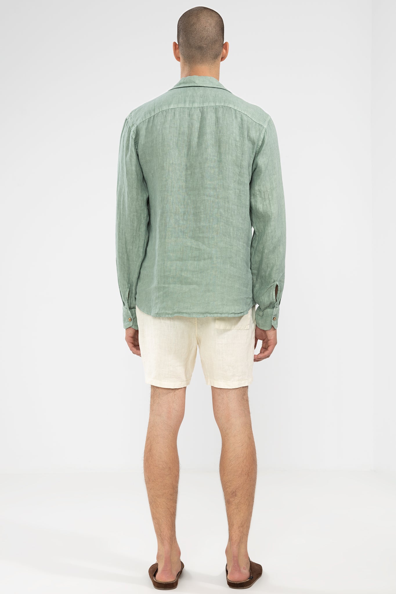 Short 100% Lino Premium Blanco