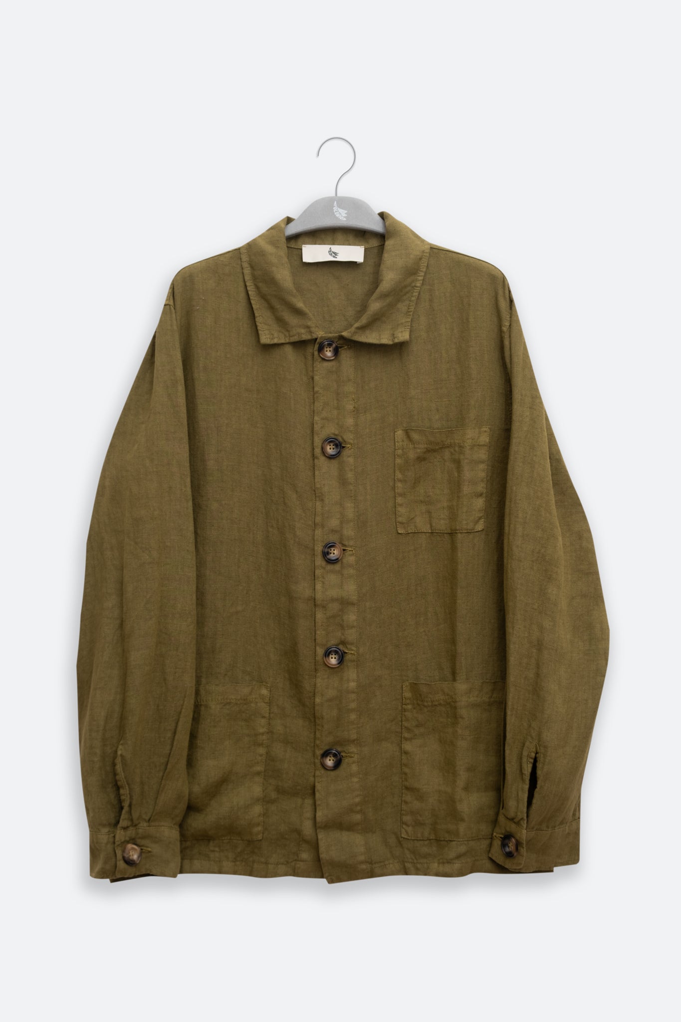 Premium Linen Jacket in Mocha | Polonio