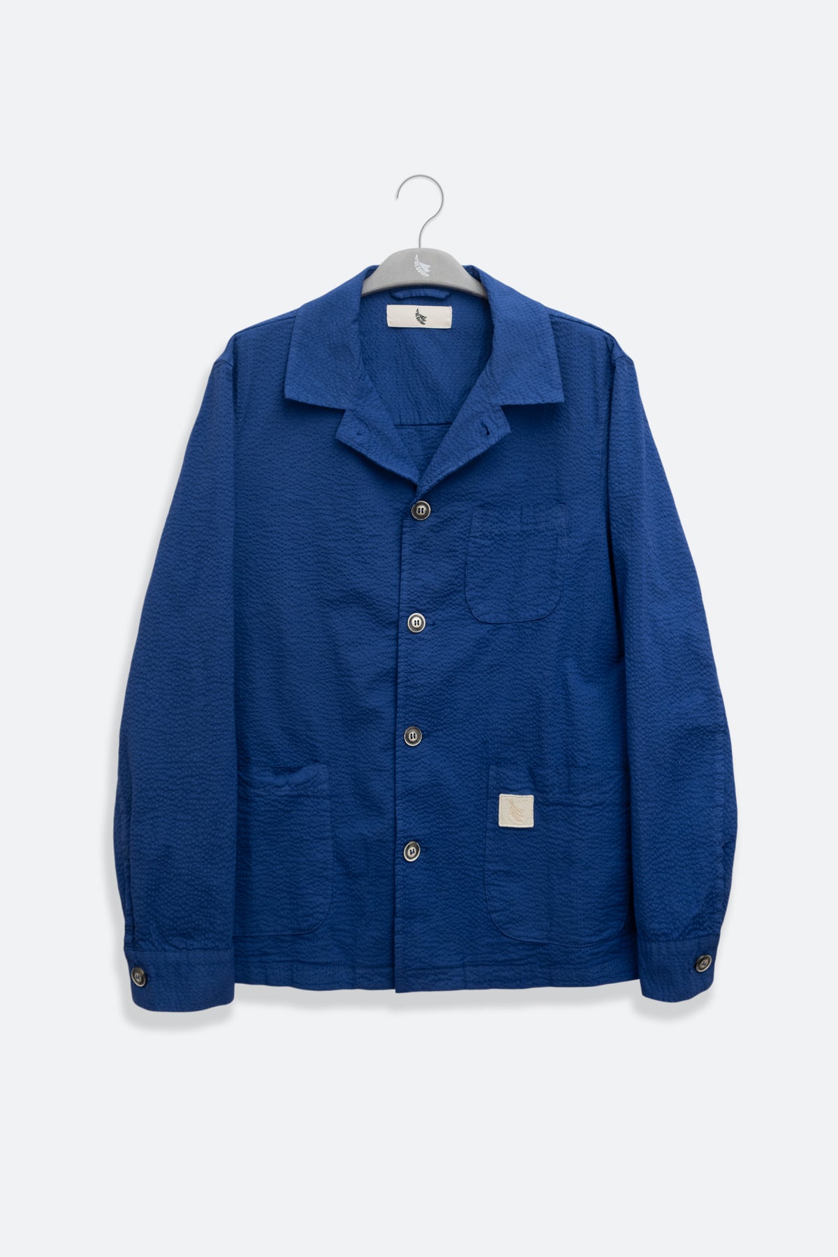 Veste en seersucker bleue