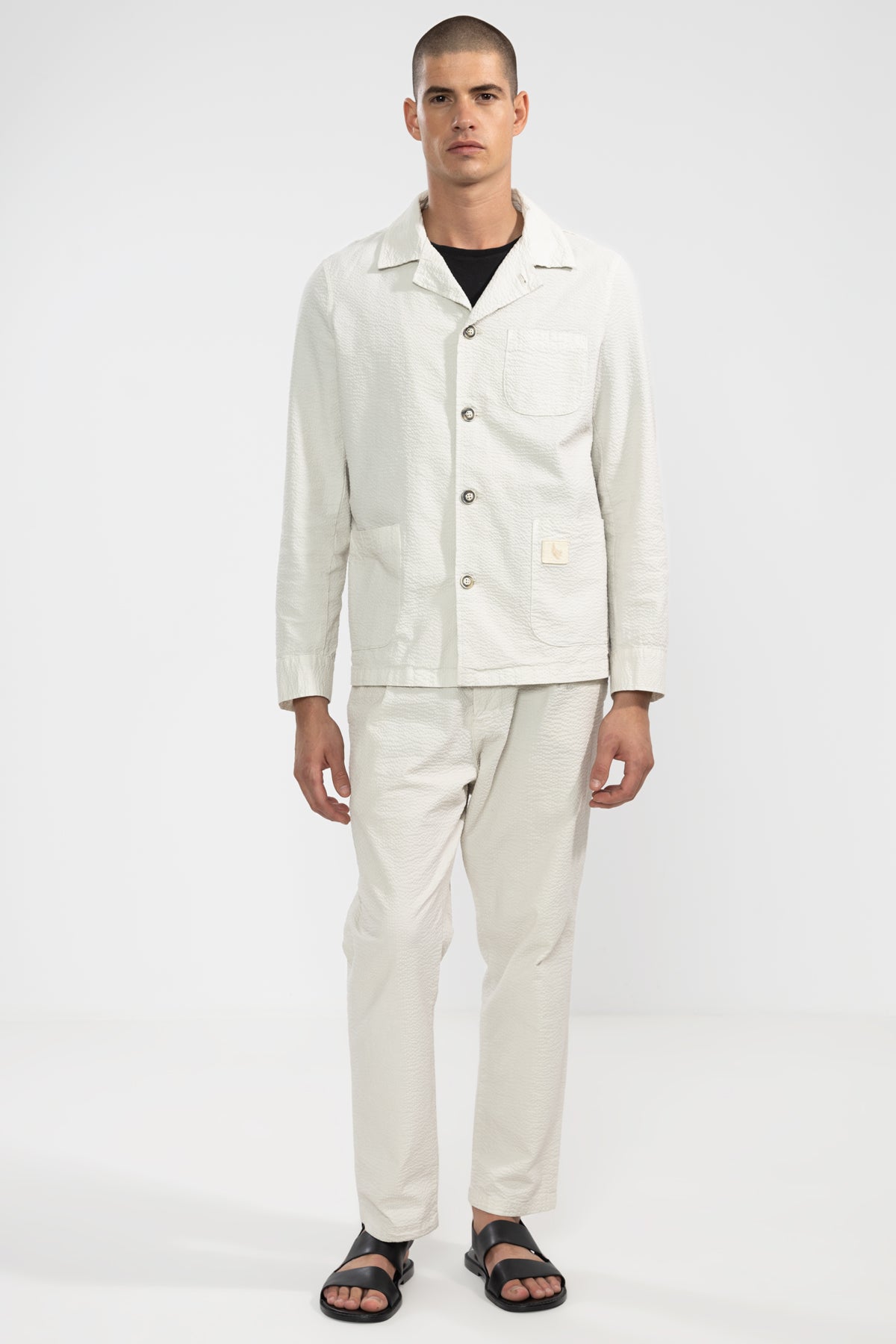 ジャケット・アウター SEERSUCKER STAND COLLAR JKT TENDERLOIN Seersucker Cotton Tailored Jacket | Polonio